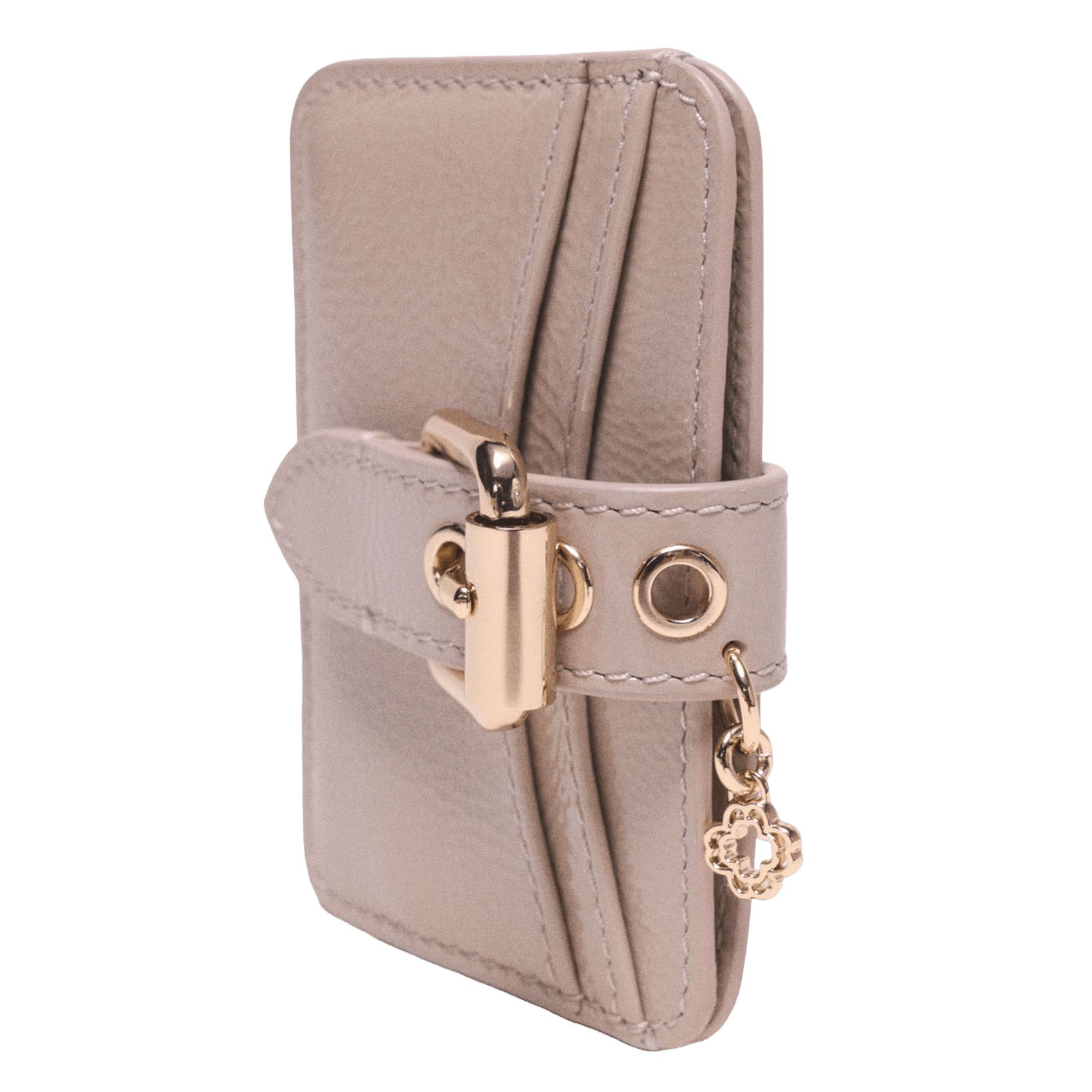 Porte-cartes en cuir naplak miss m MAJE Beige