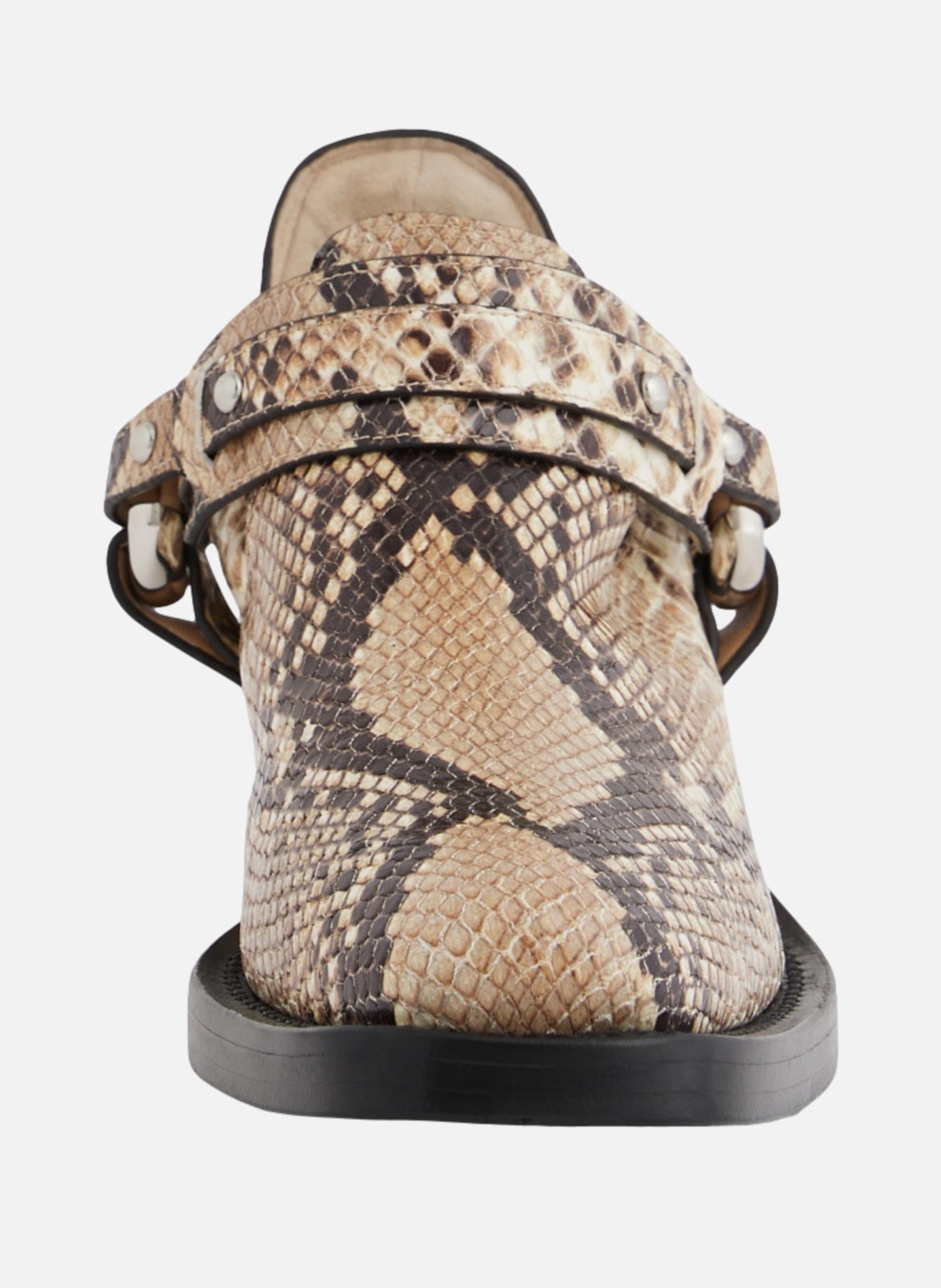 Bottines biker en cuir RABANNE Beige