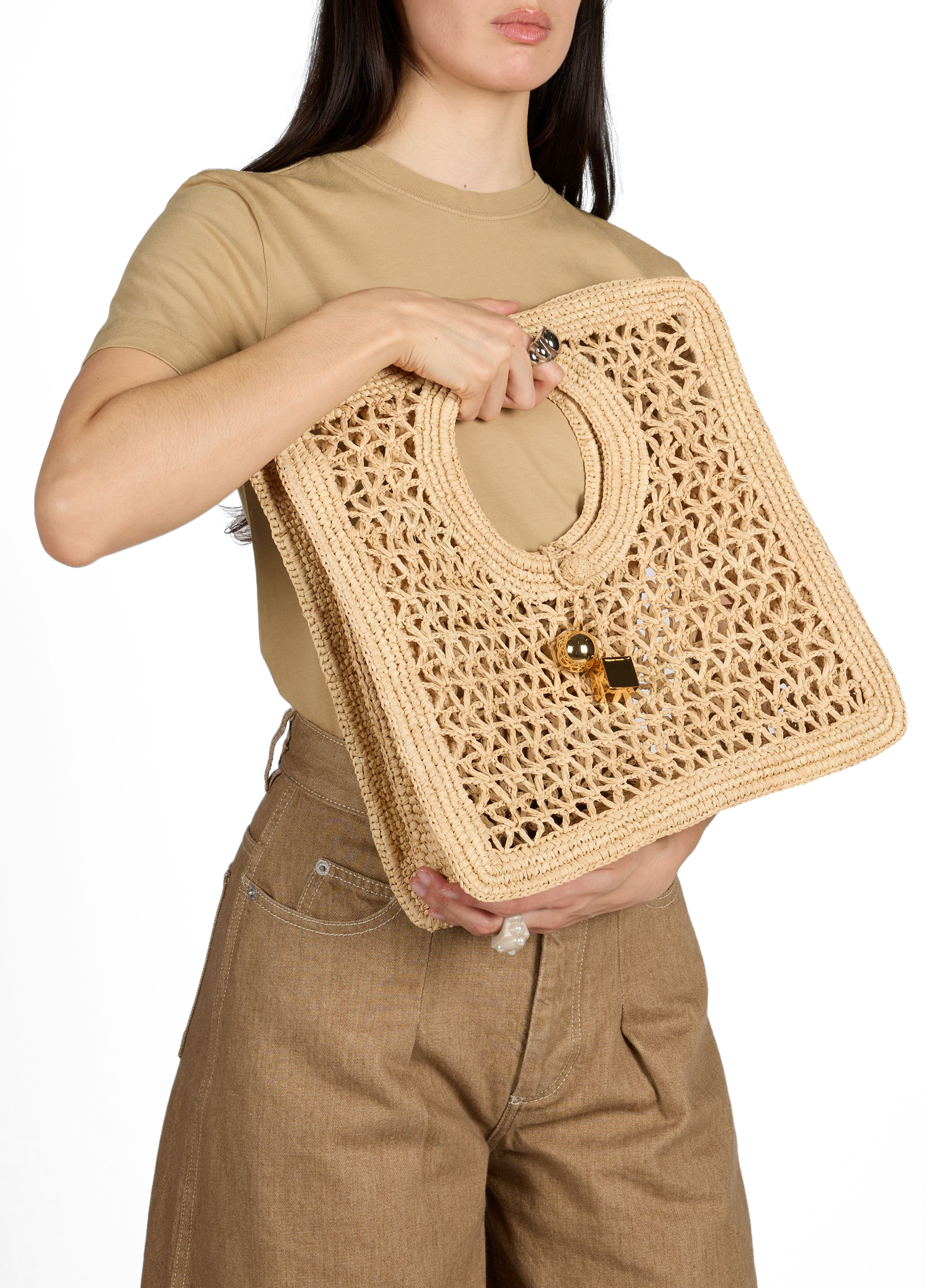 Sac à main Le Petit Carré Spiaggia JACQUEMUS Beige