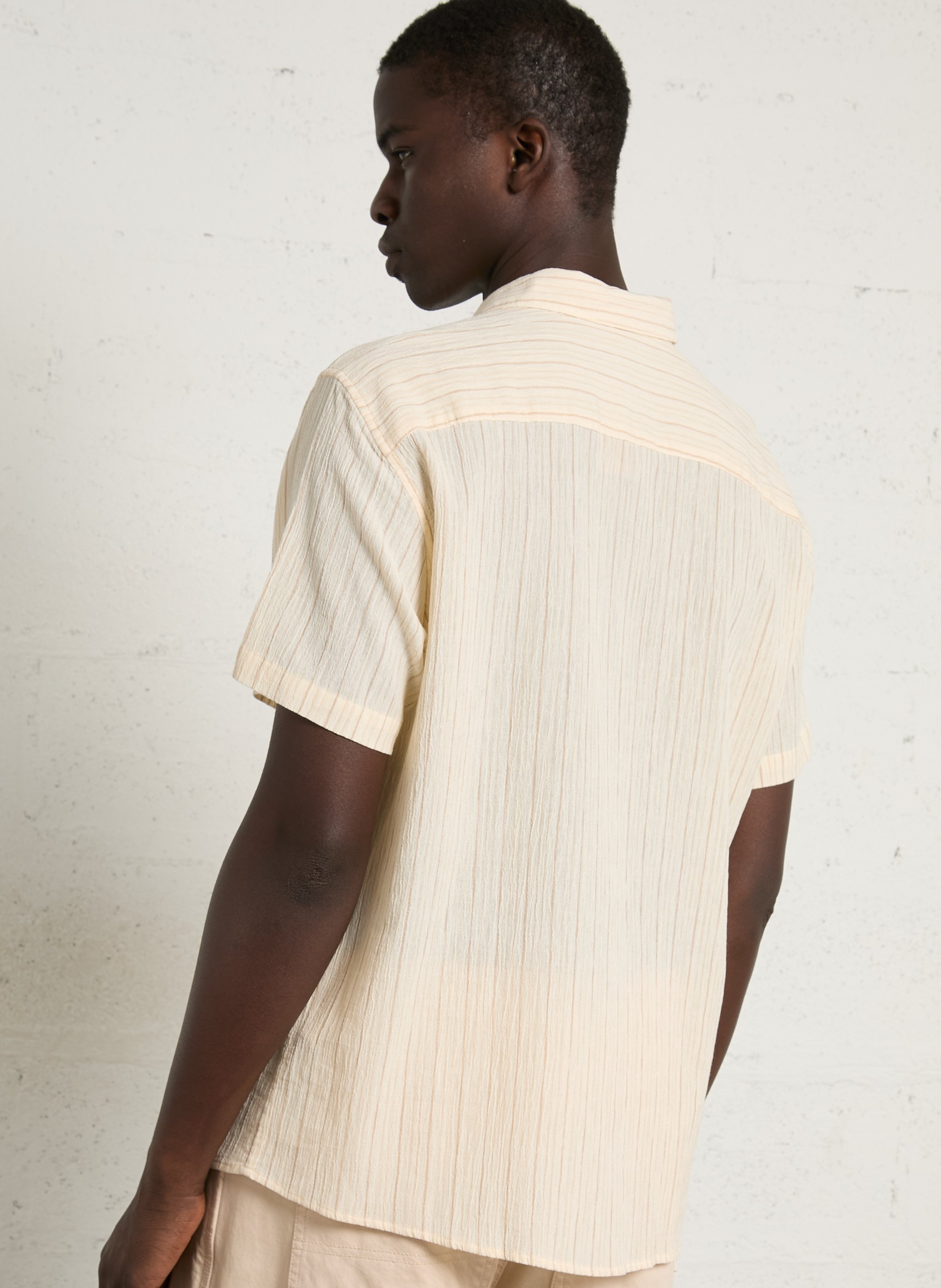 Chemise droite col classique en coton bio PATAGONIA Beige