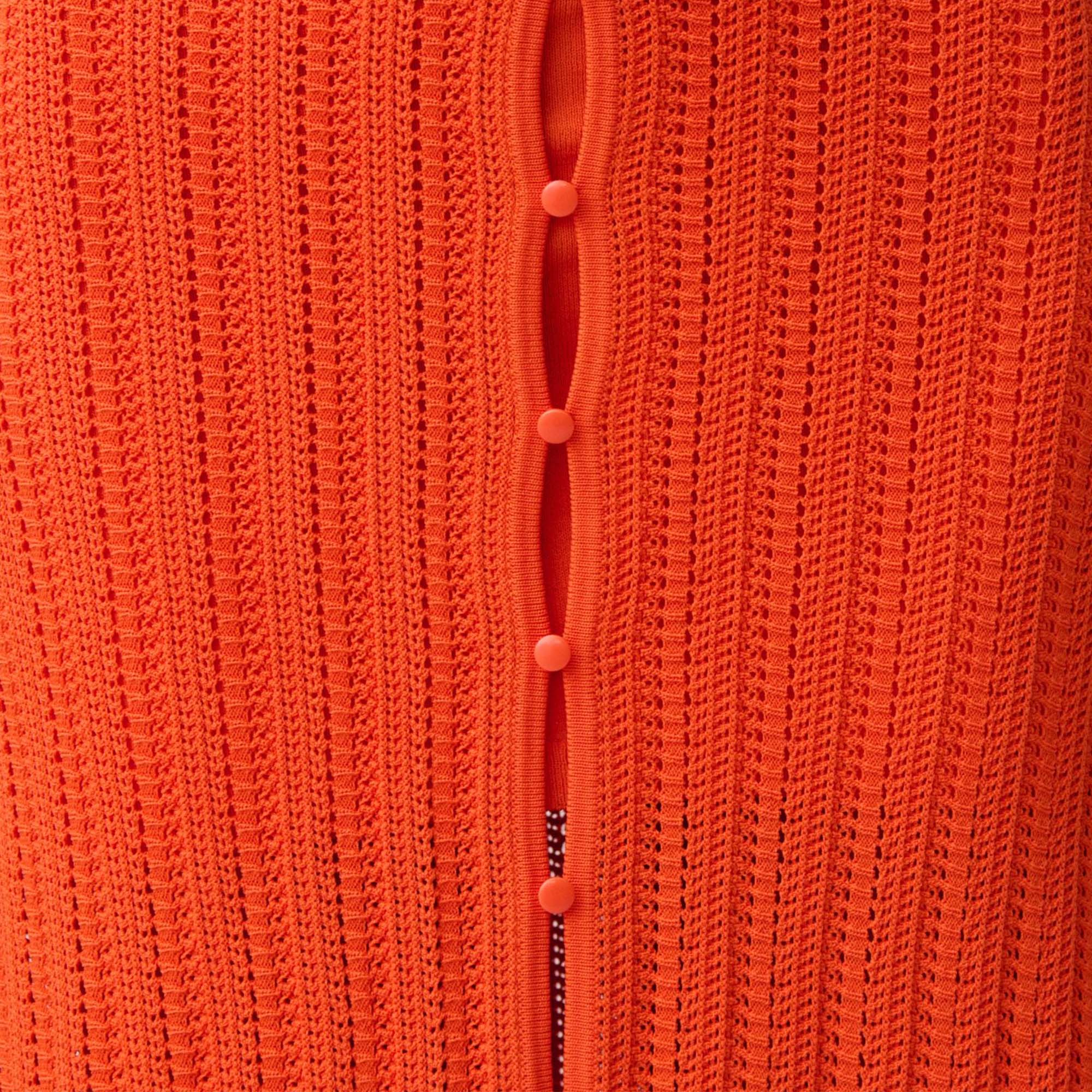 Jupe longue en crochet CLAUDIE PIERLOT Orange