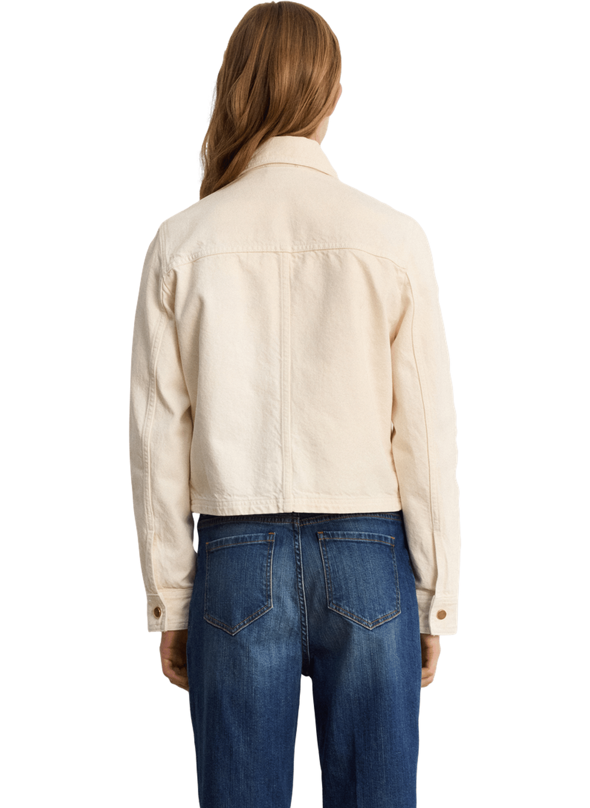 Blouson en denim blanc et boutons dorés - mame PABLO Beige