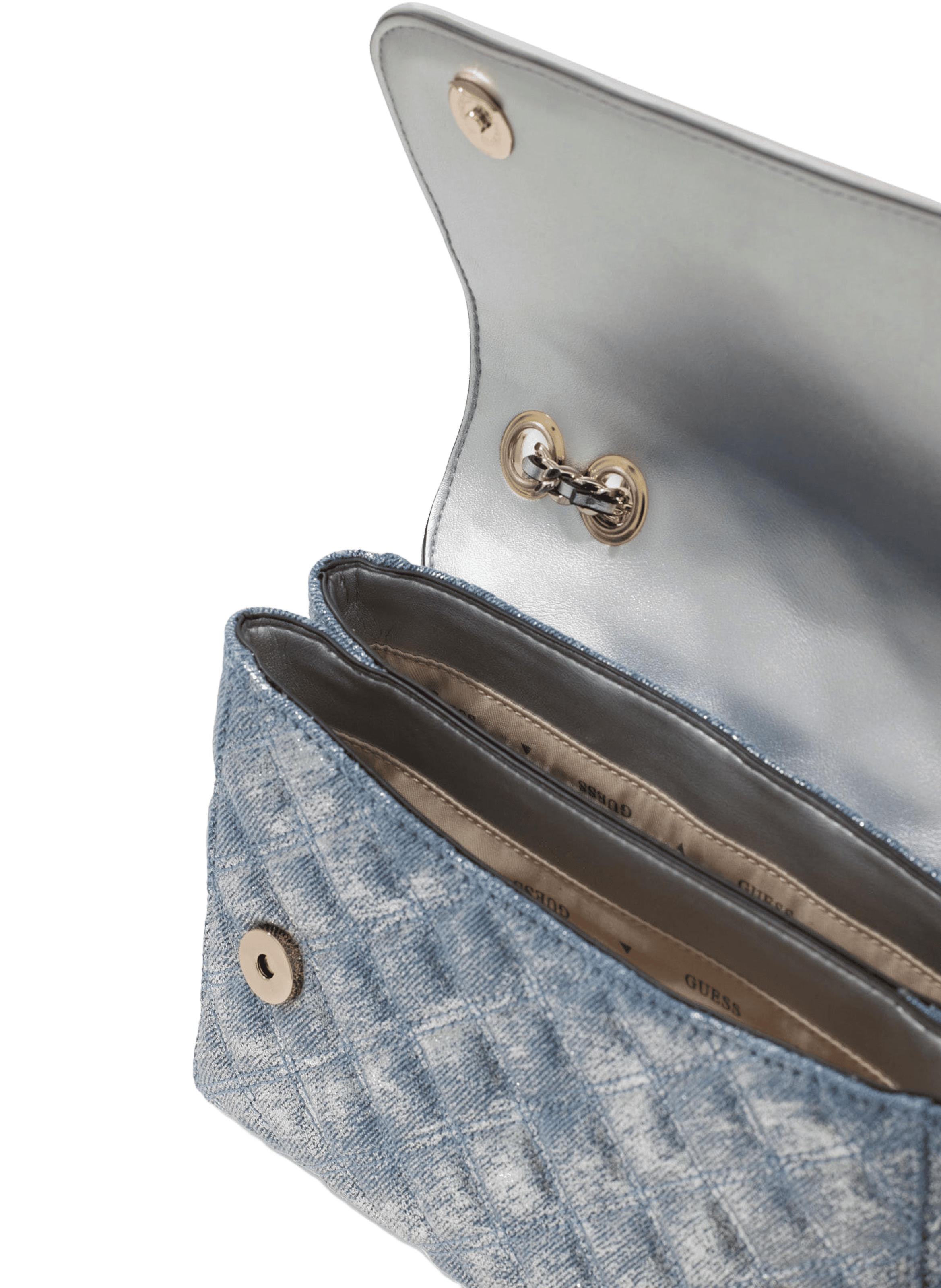 Borsa Giully trapuntata con catena intrecciata GUESS Blu