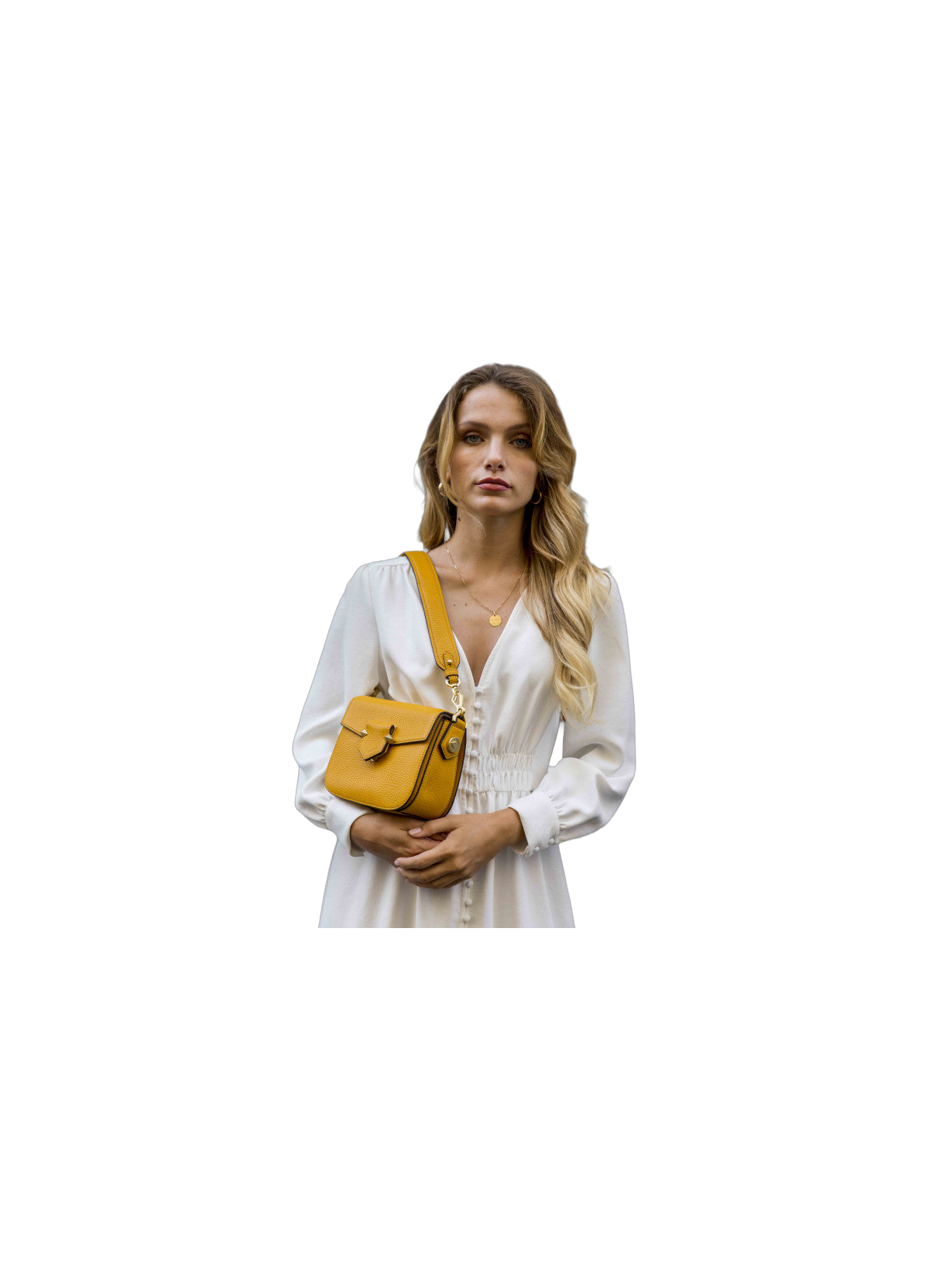 Sèvres | sac trotteur pm en cuir de vachette POURCHET Jaune