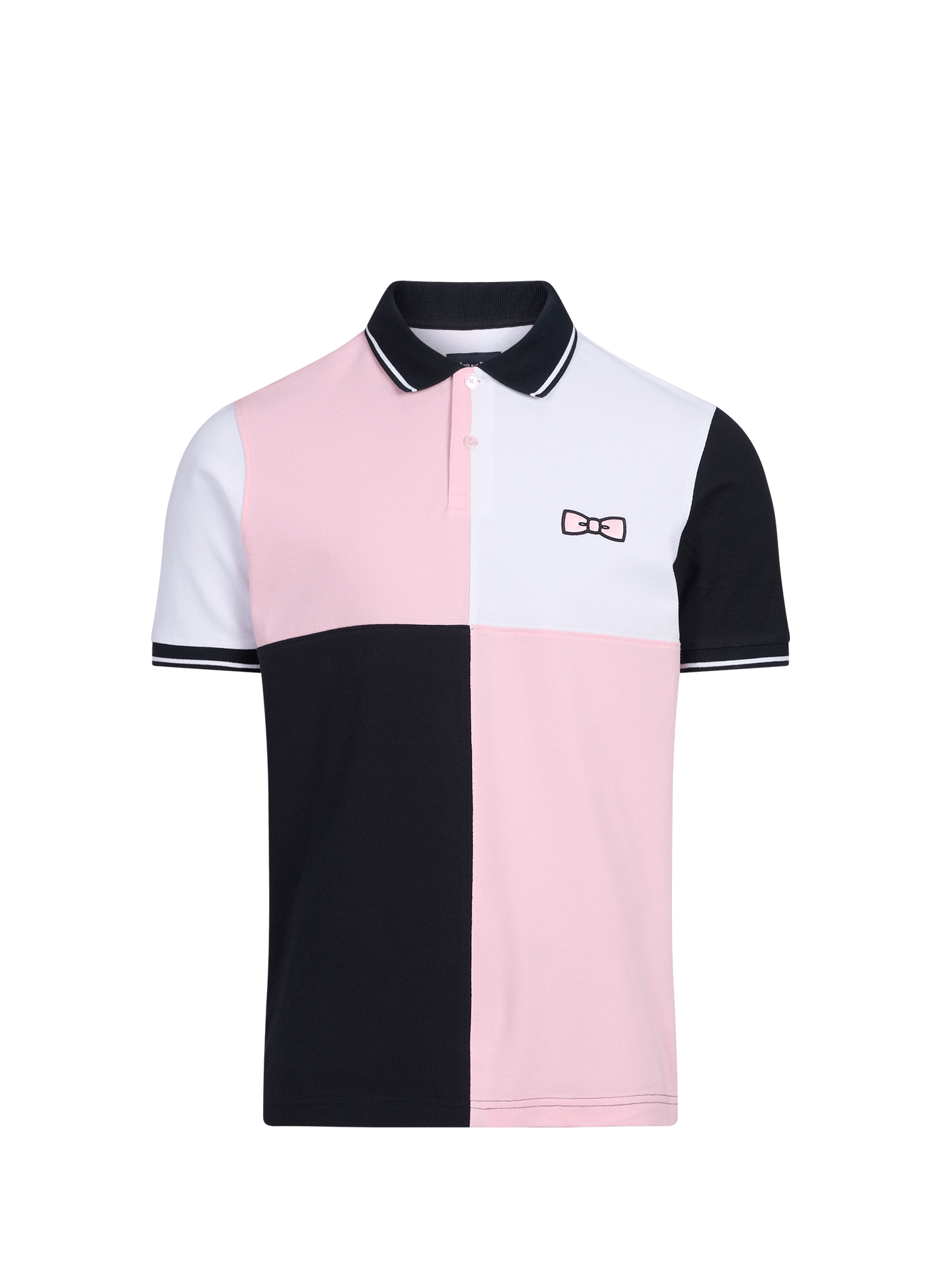 Short-sleeved cotton piqué polo EDEN PARK Pink