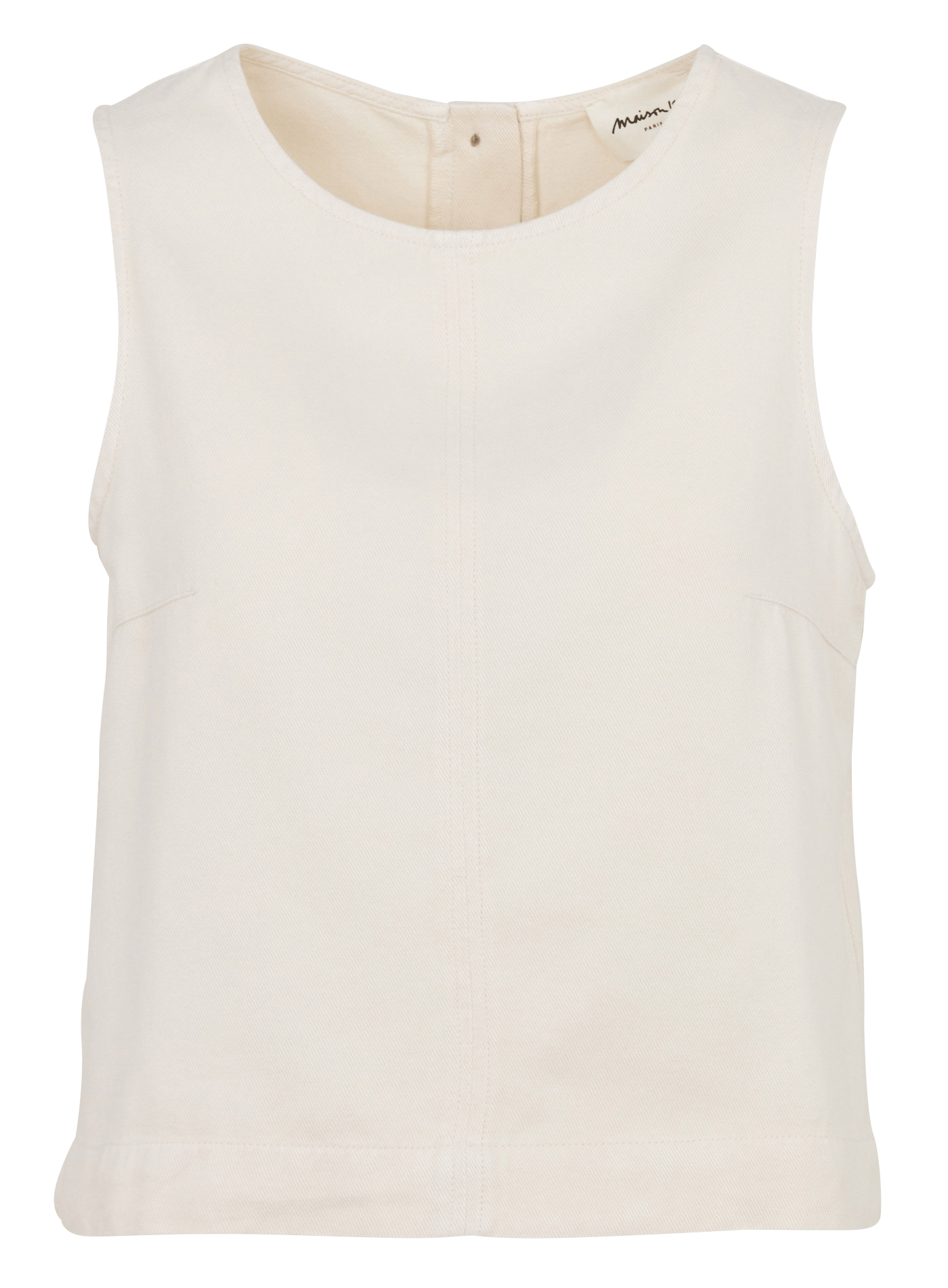 Top sans manches court col rond denver MAISON 123 Beige
