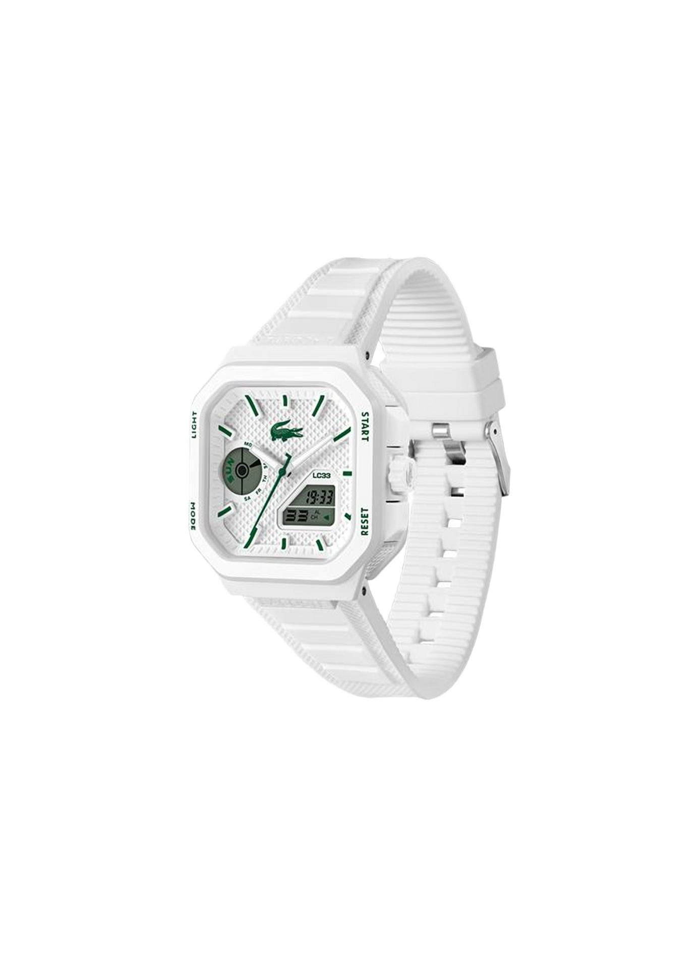 Montre quartz LC33 Square en silicone LACOSTE MONTRES Blanc