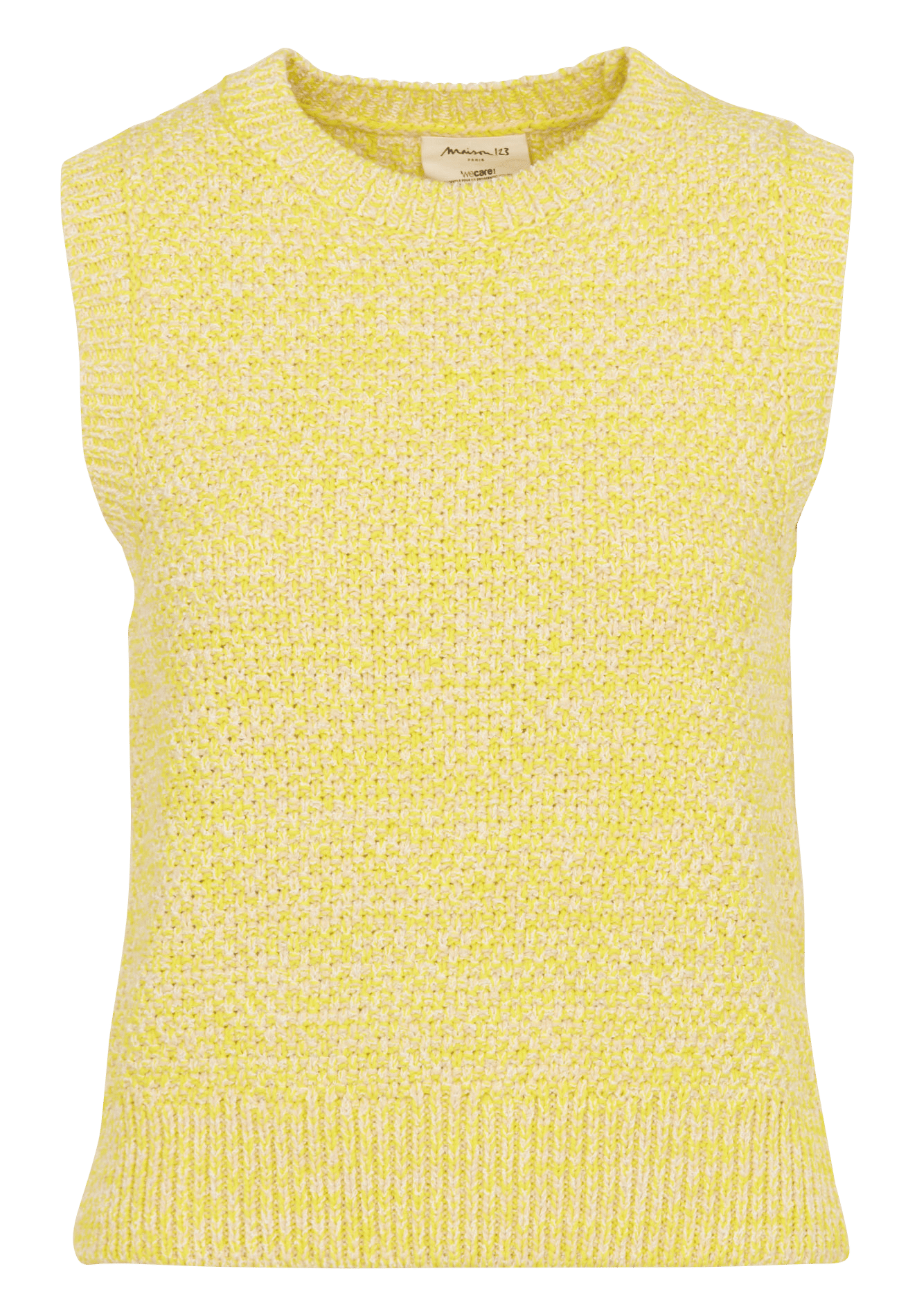 Pull sans manche droit persee MAISON 123 Beige