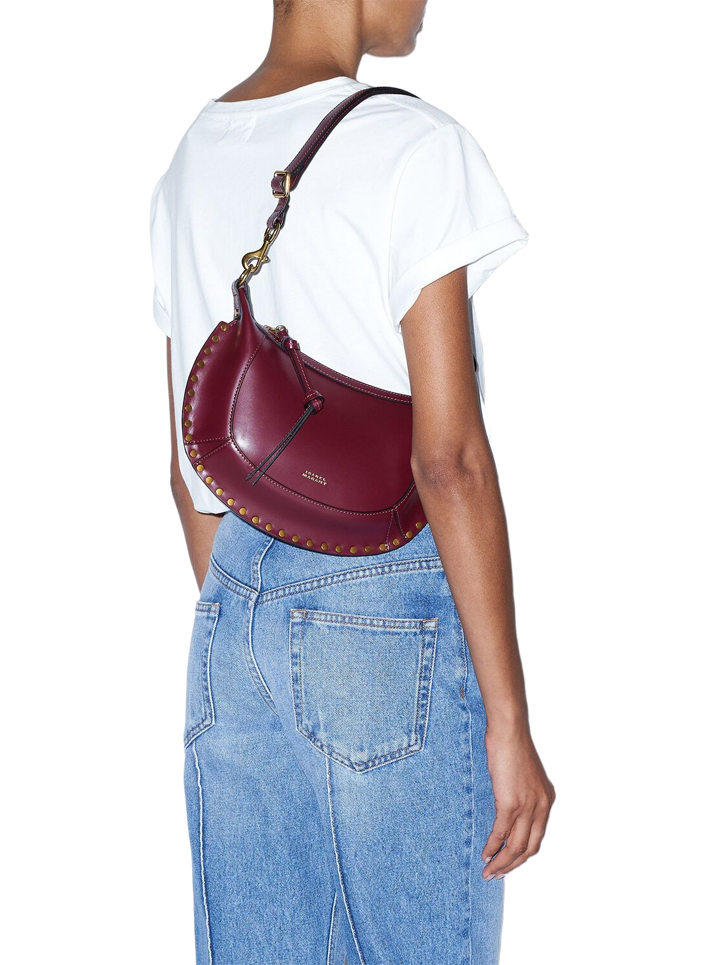 Oskan Moon calfskin leather handbag ISABEL MARANT Red