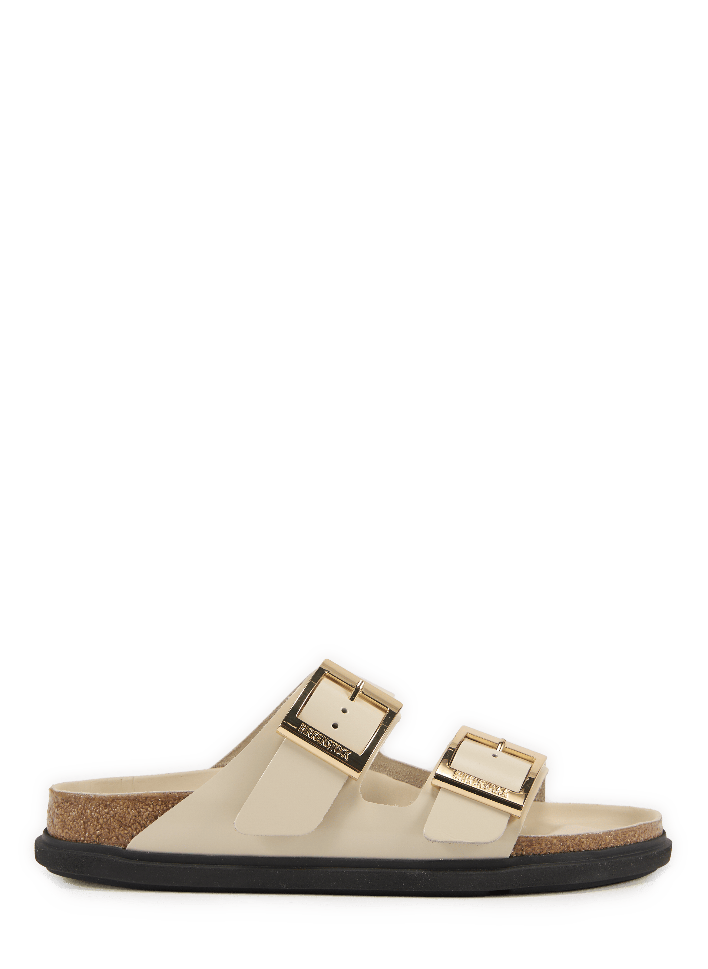 Arizona Buckle Sandals in Patent Leather BIRKENSTOCK Beige