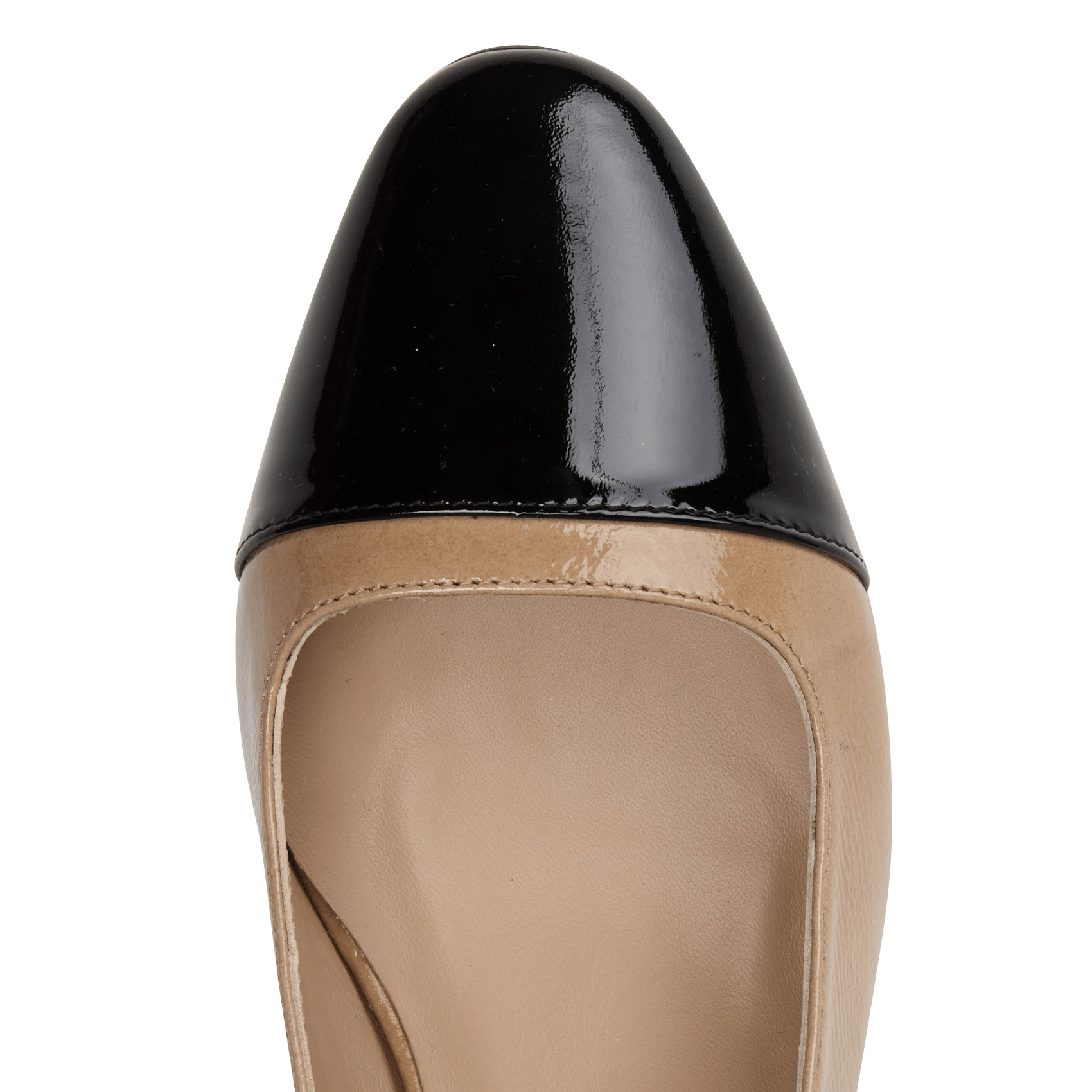 Babies en cuir vernis n°529 RIVECOUR Beige