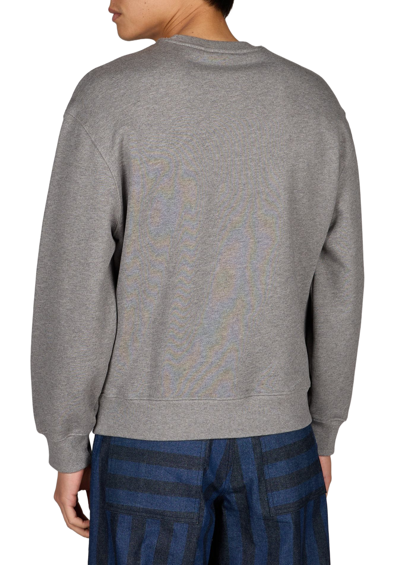 Sweatshirt with embroidered logo in mixed cotton MAISON KITSUNÉ Grey