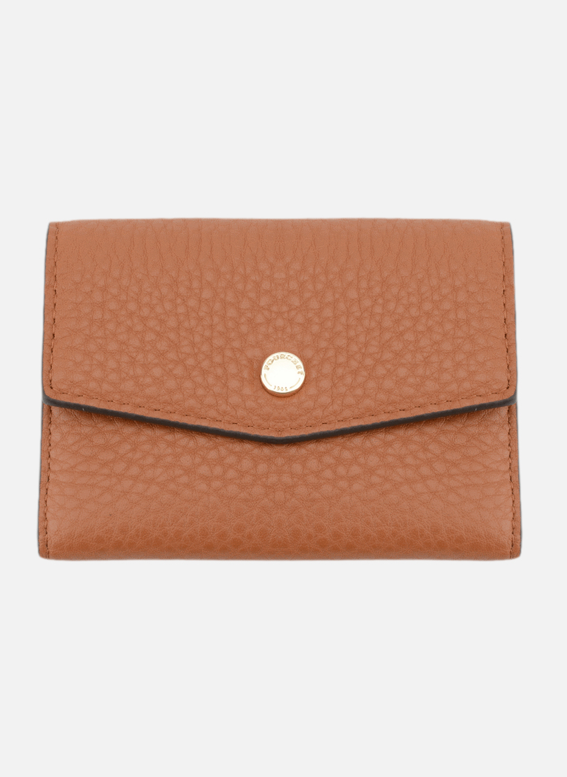 Club | porte-monnaie pm en cuir de veau | Marron POURCHET Femme