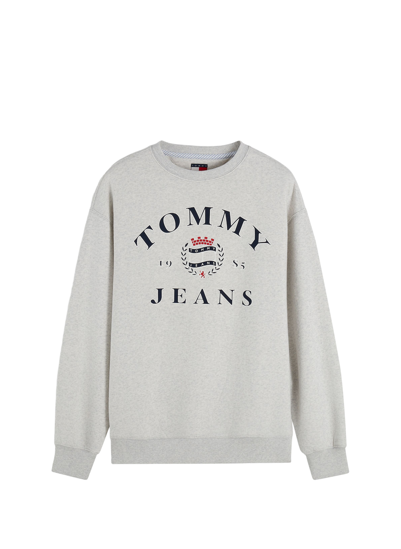 Oversize-Sweatshirt mit Siebdruck aus Baumwollmischung TOMMY HILFIGER Grau