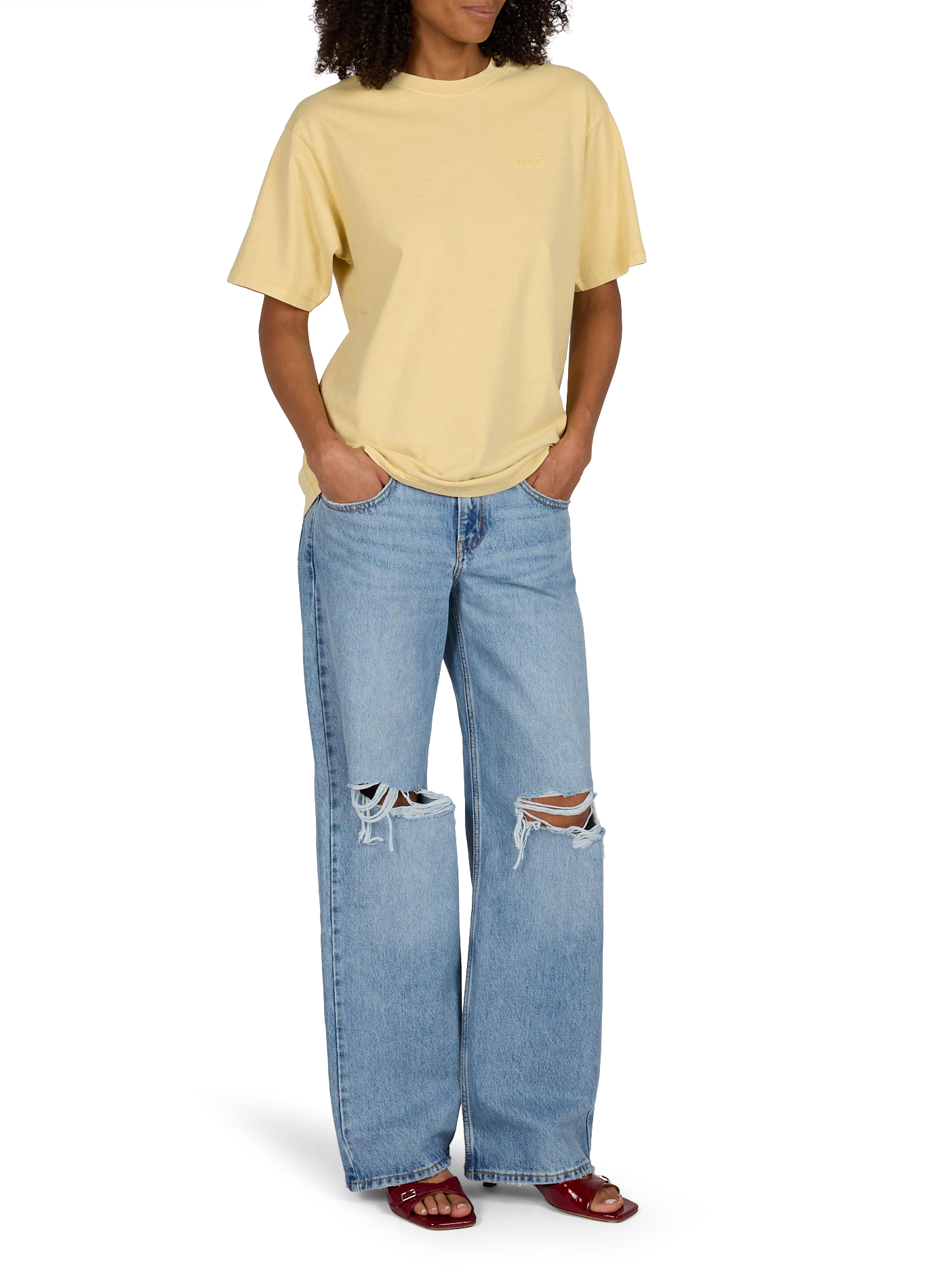 Low Loose cotton jeans LEVI'S Blue