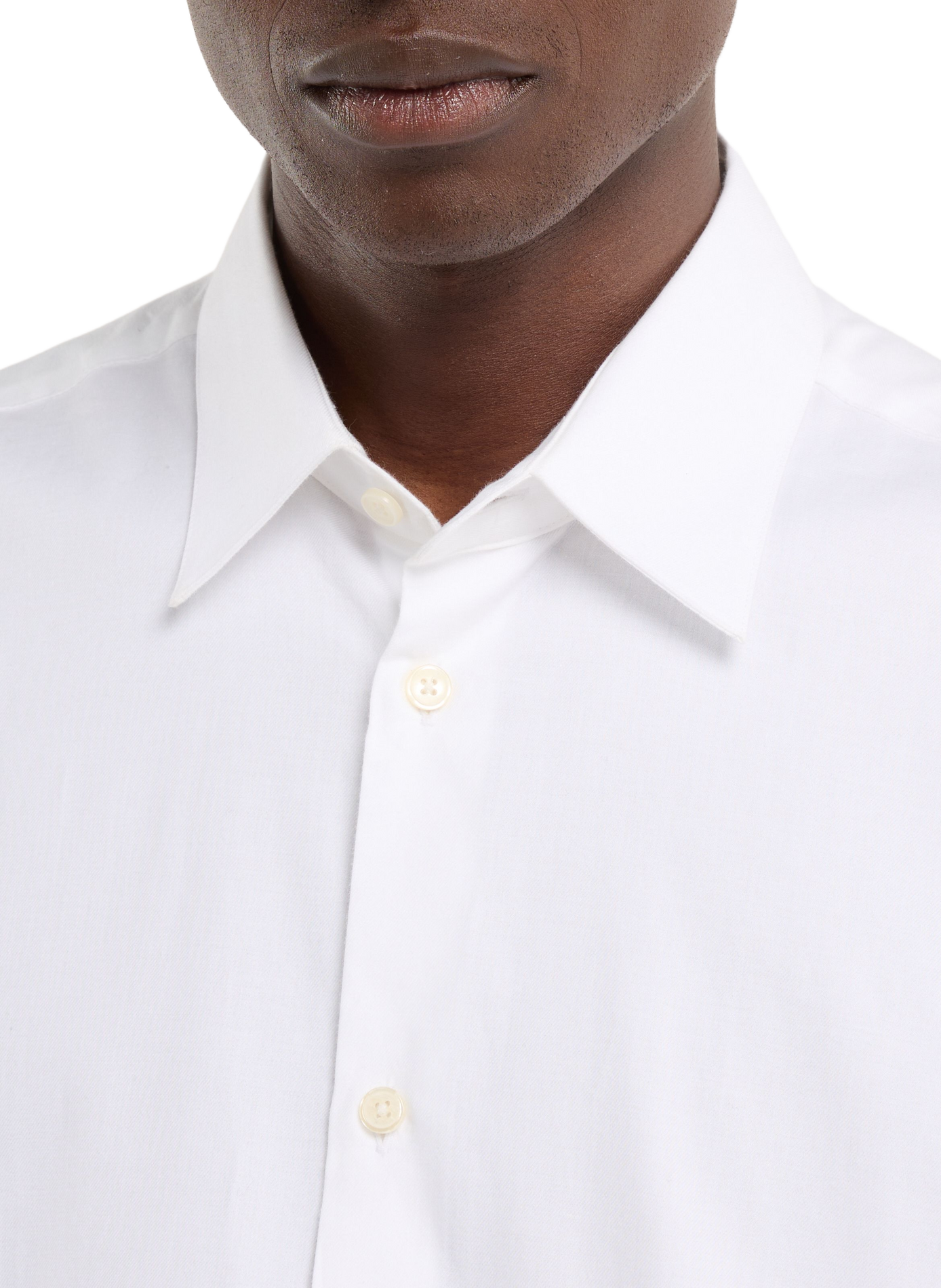 Chemise droite boutonnée unie SAISON 1865 Blanc