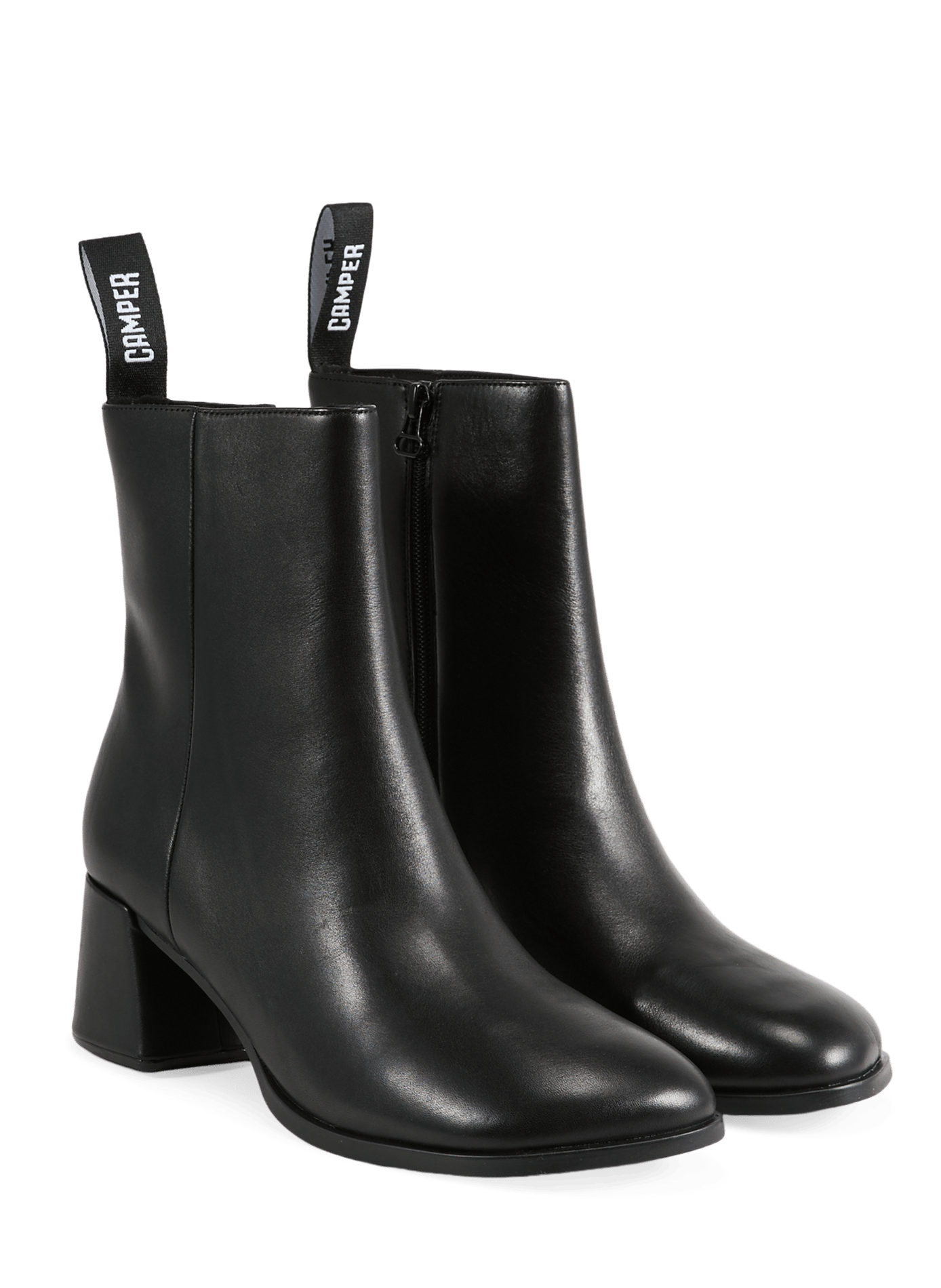 Bottines zippées Kora en cuir CAMPER Noir
