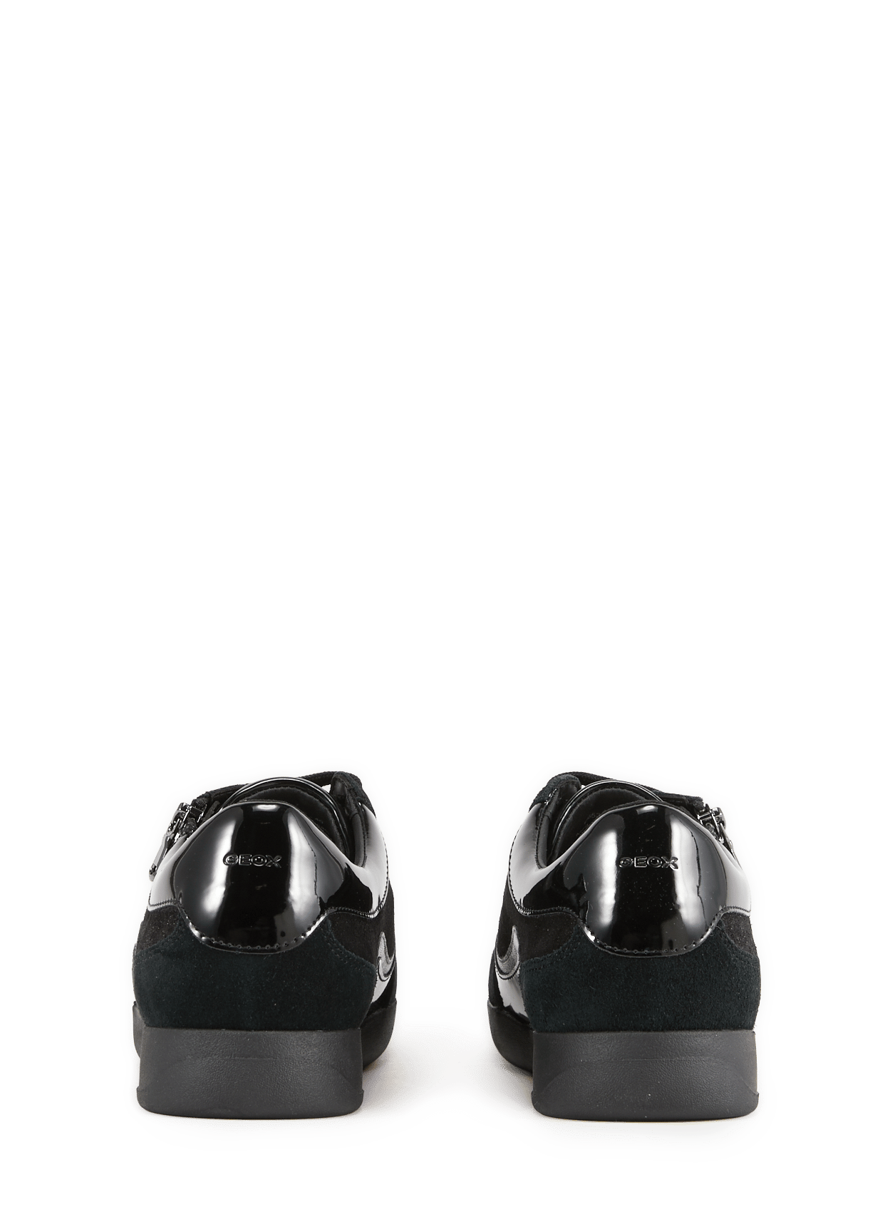 Mixed leather low-top sneakers GEOX Black