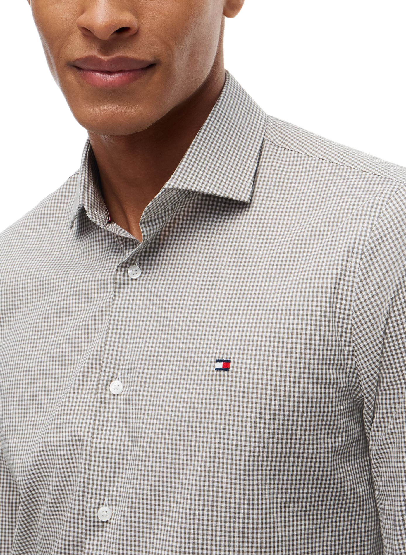Gerade geschnittenes Hemd aus biologischer Baumwollmischung | Grun TOMMY HILFIGER Herren