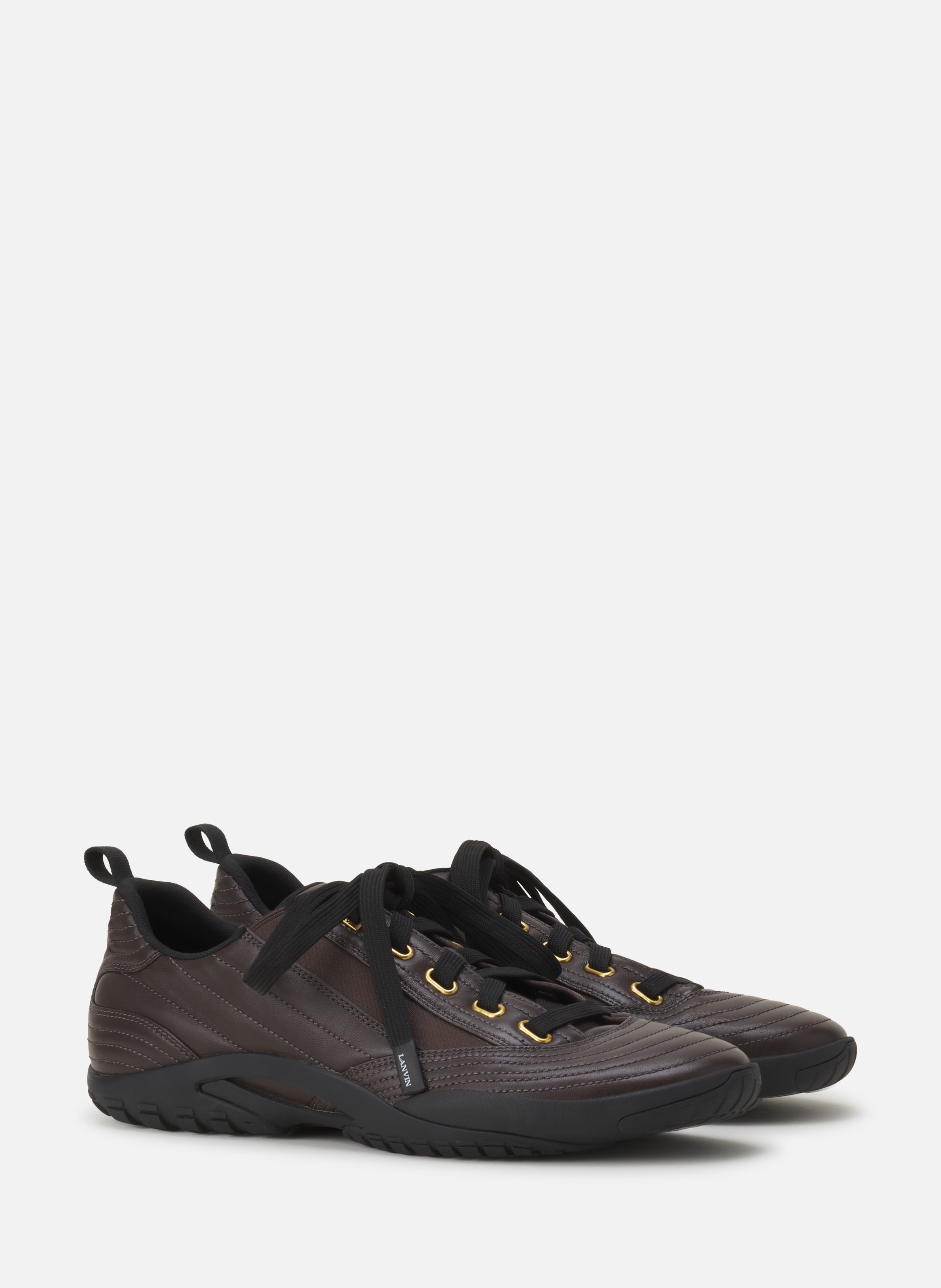 Sneakers lnv2 en cuir LANVIN Marron
