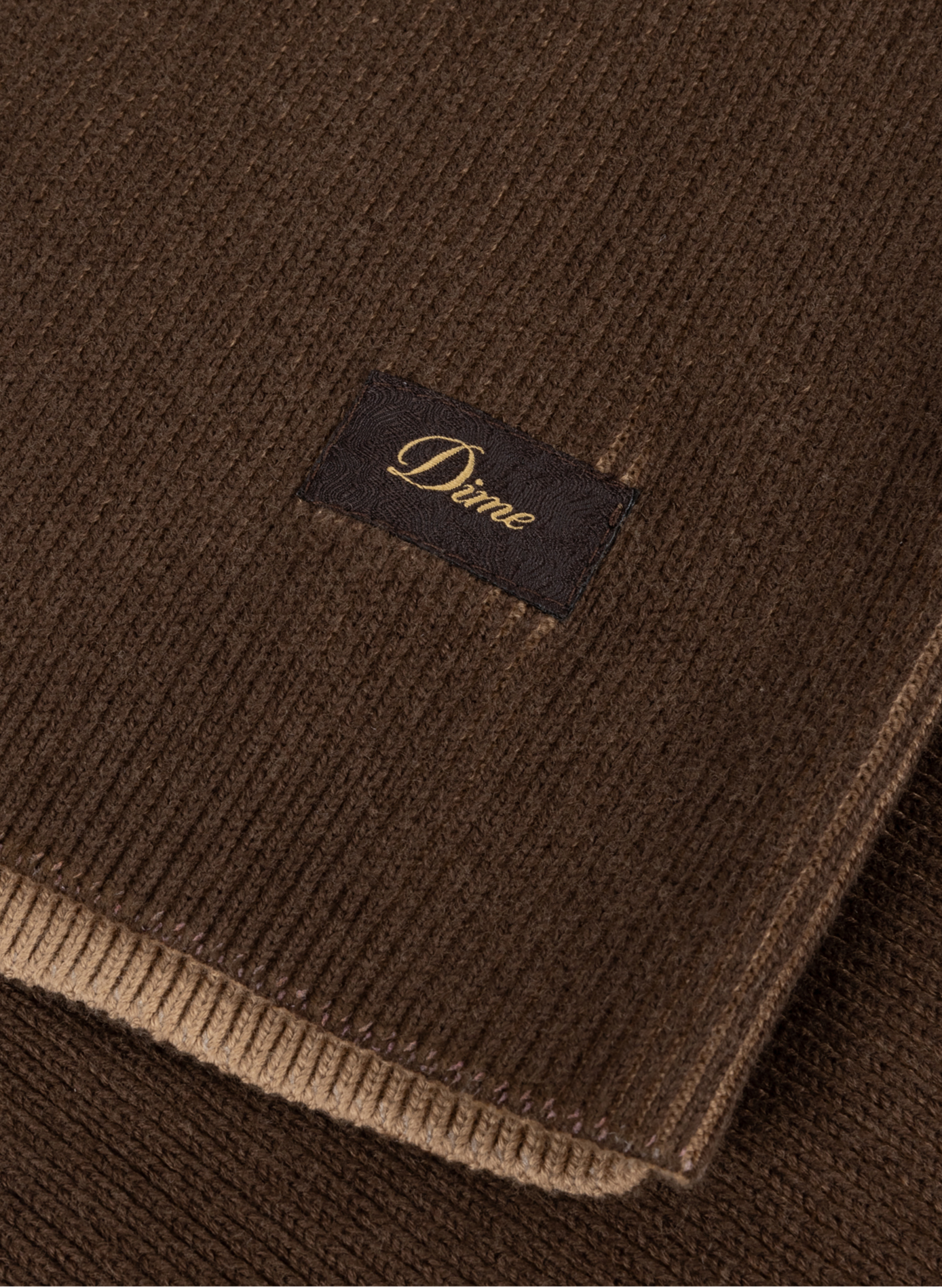 Straight round neck cotton sweater DIME Brown