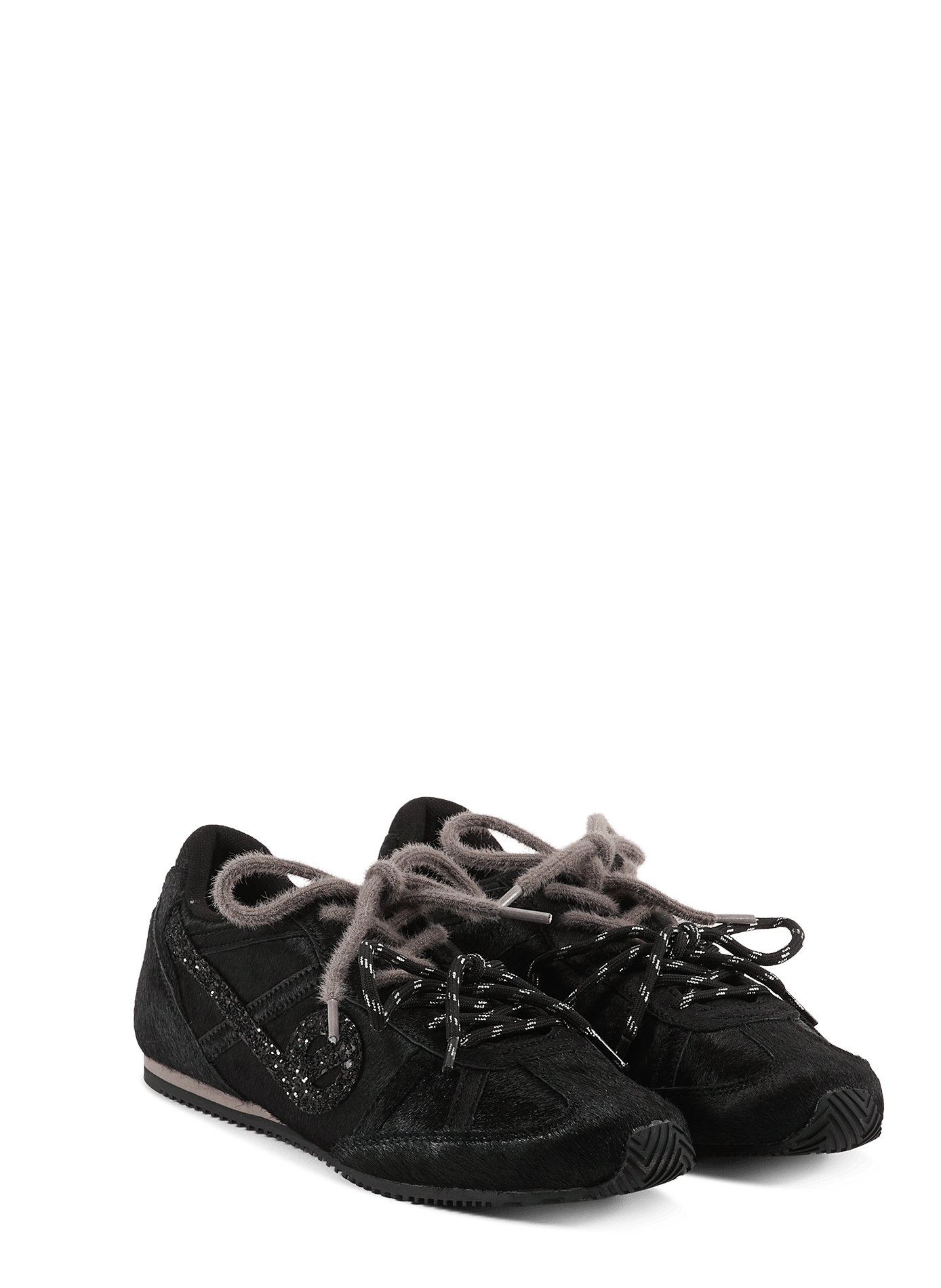 Evo Run low-top sneakers in mixed cowhide leather NO NAME Black