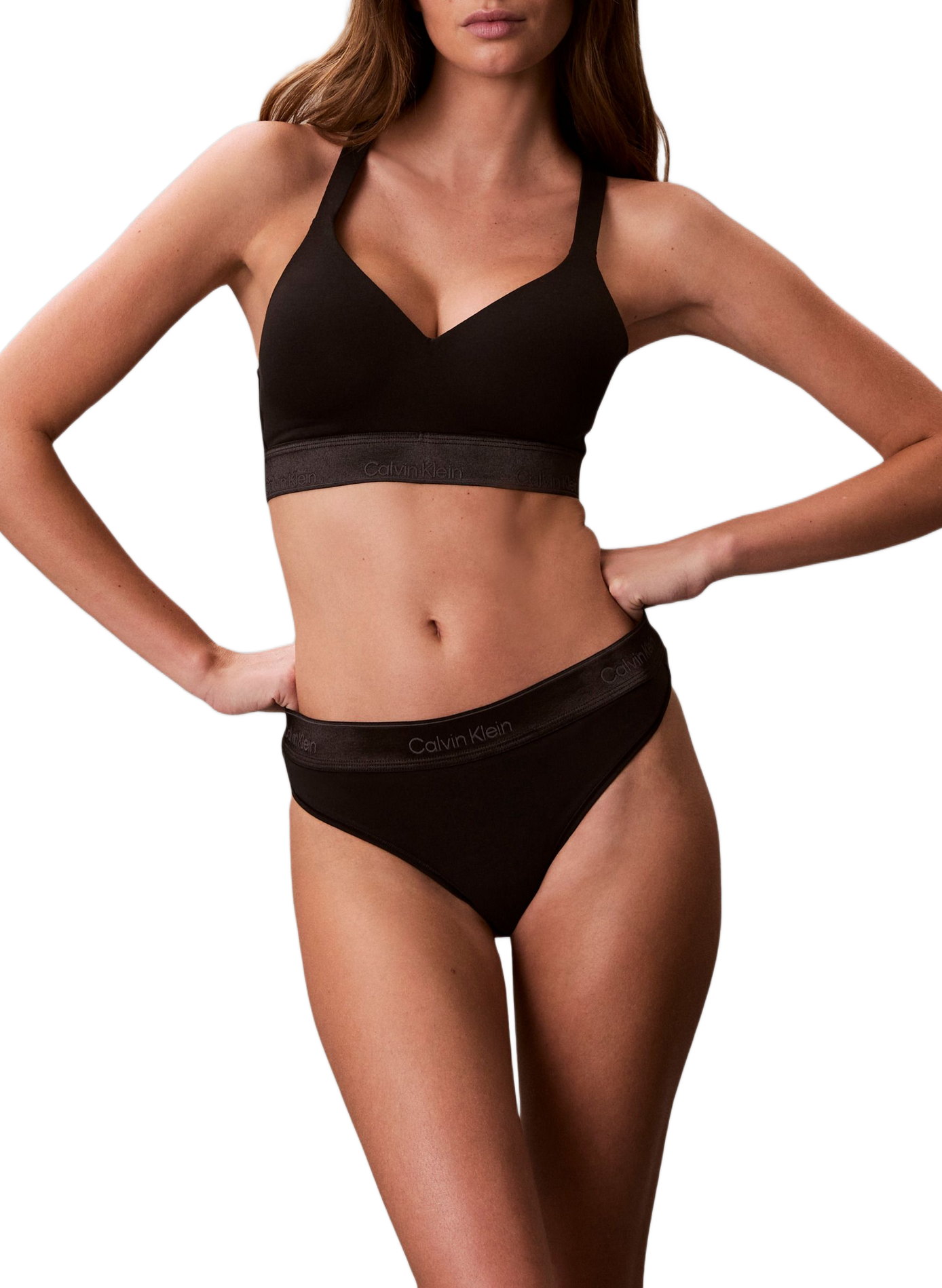 String en coton mélangé CALVIN KLEIN Noir