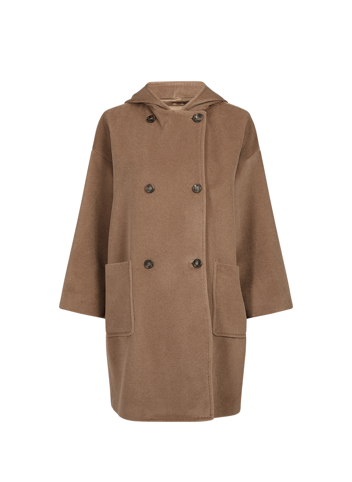 Manteau mi-long boutonné en laine mélangée MAX MARA WEEK END Marron