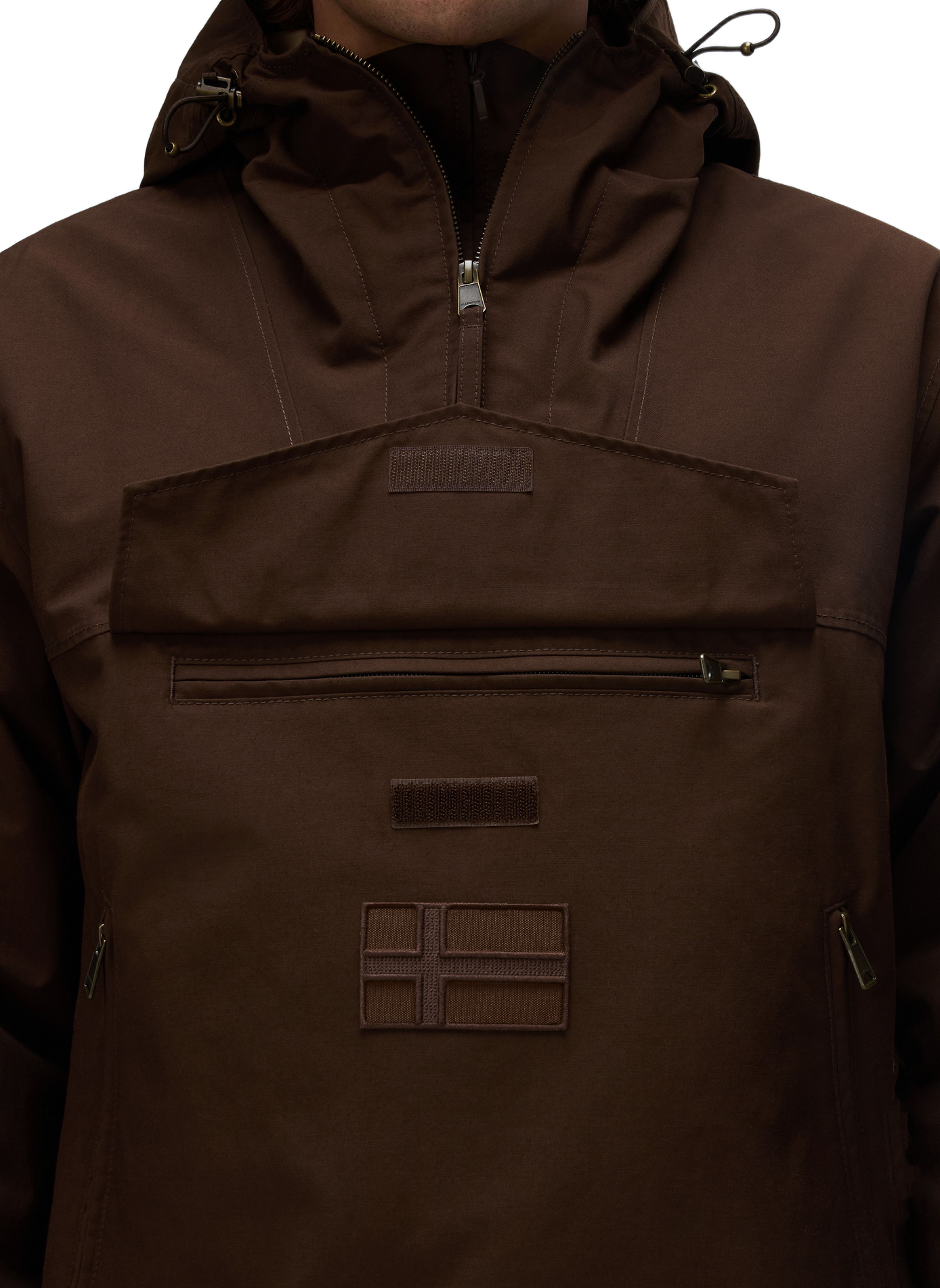 Plain oversized hooded parka NAPAPIJRI Brown