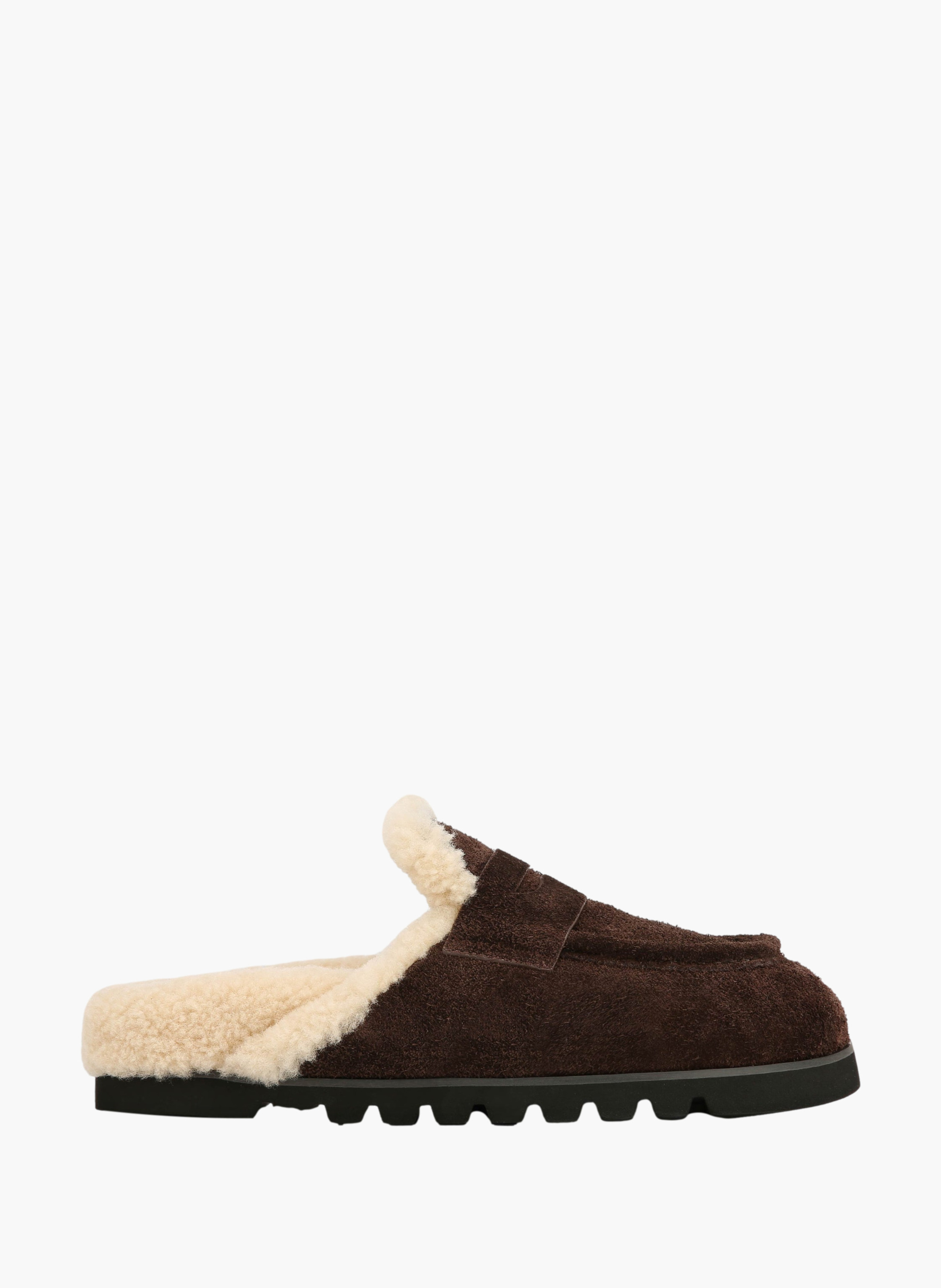 Mules cord fur NAKED WOLFE Marron