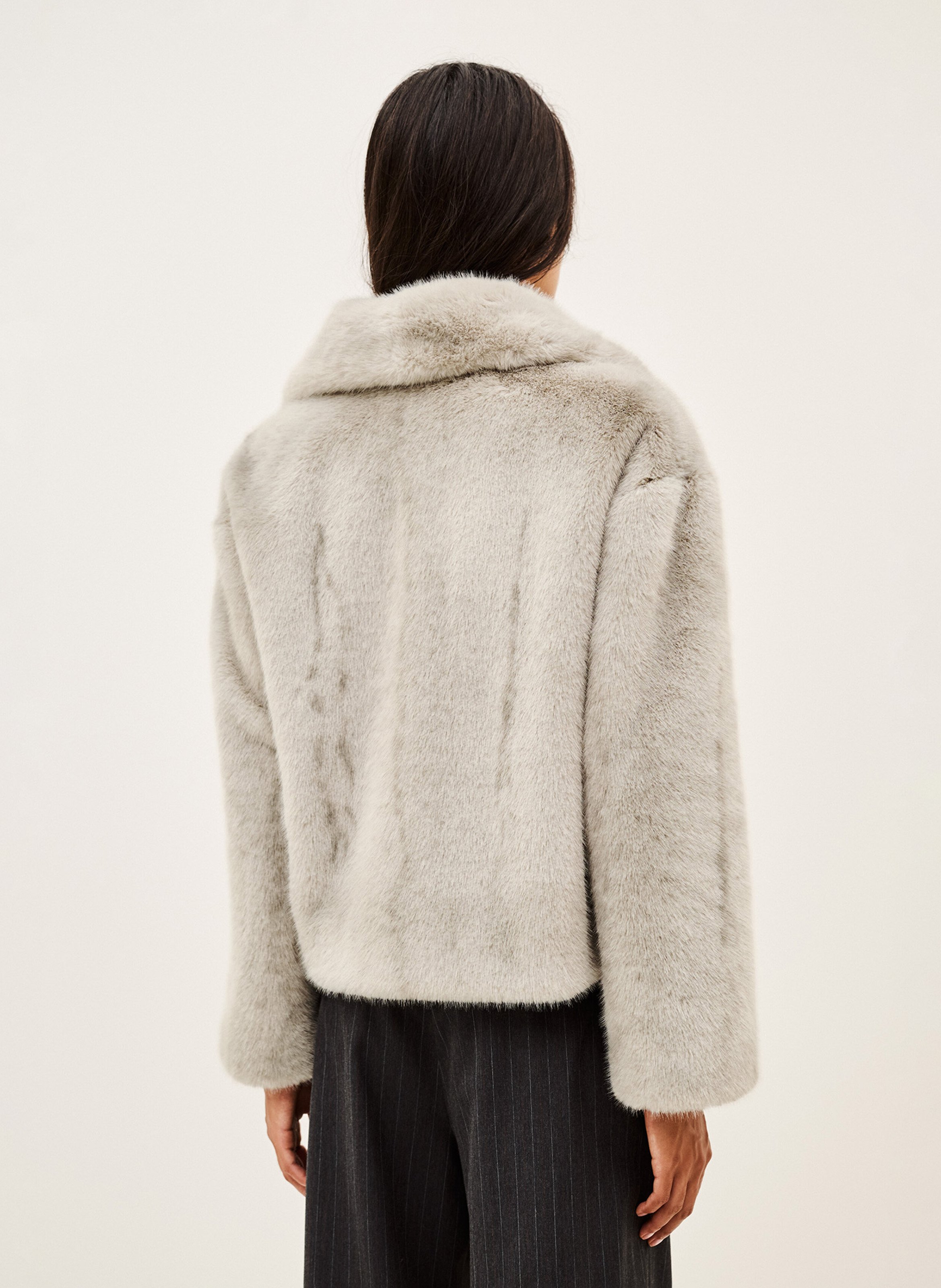 Oversized jas met foxy-bonteffect BA&SH Grijs