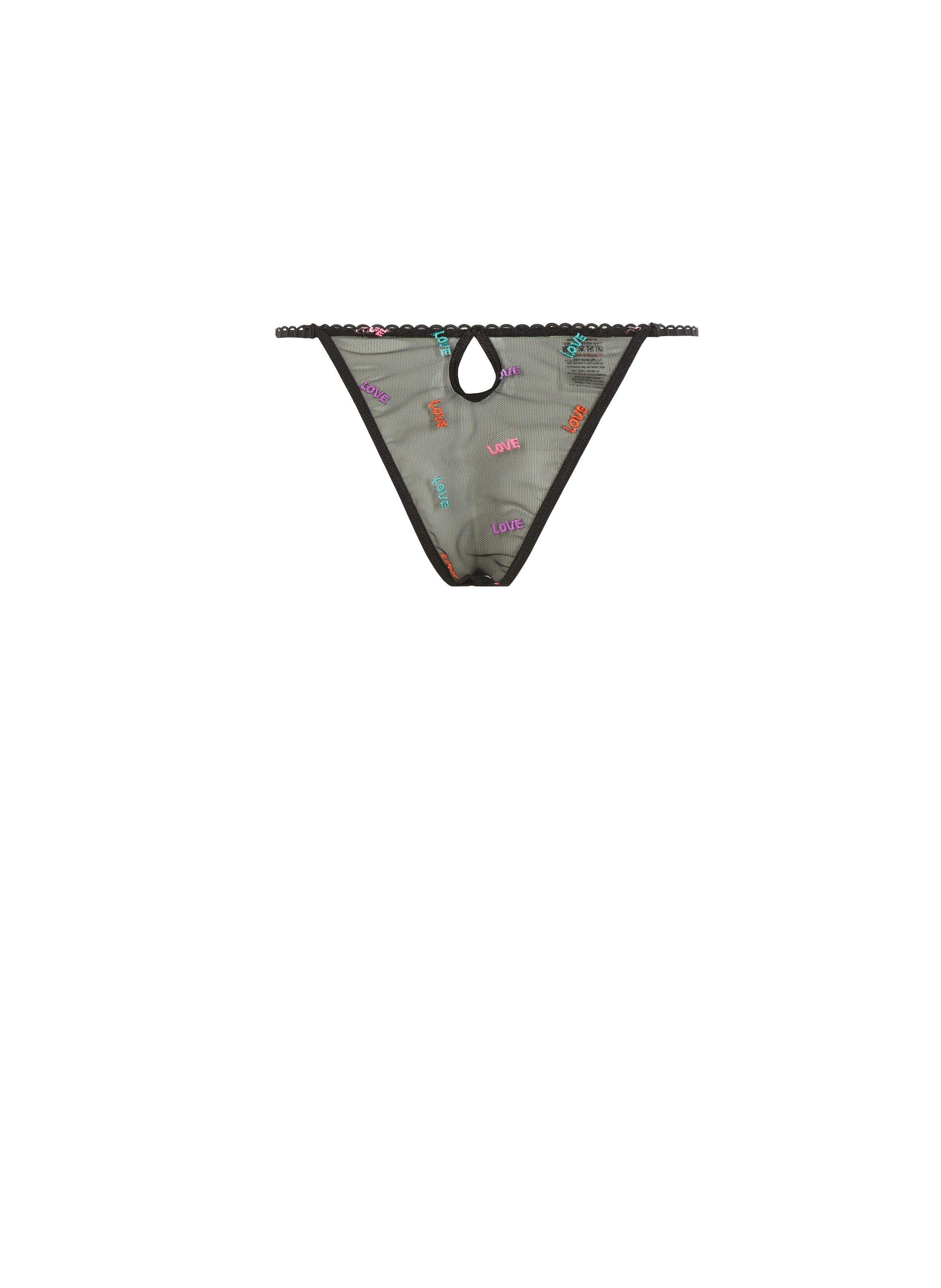 Culotte en tulle brodé  LE PETIT TROU Noir