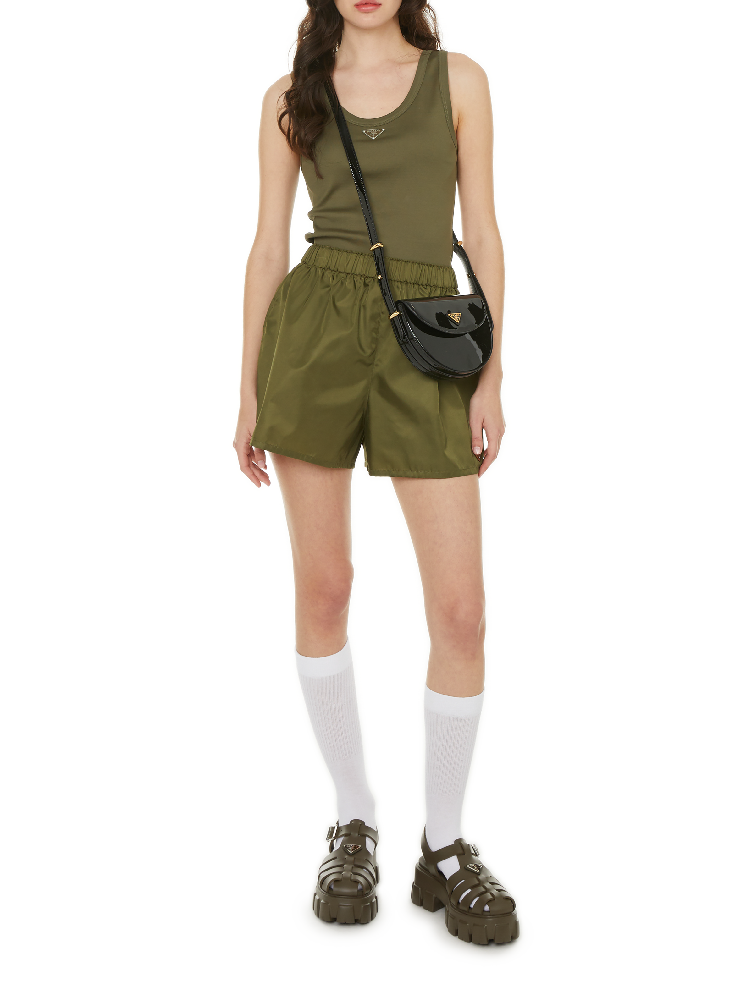 Débardeur en coton PRADA Vert