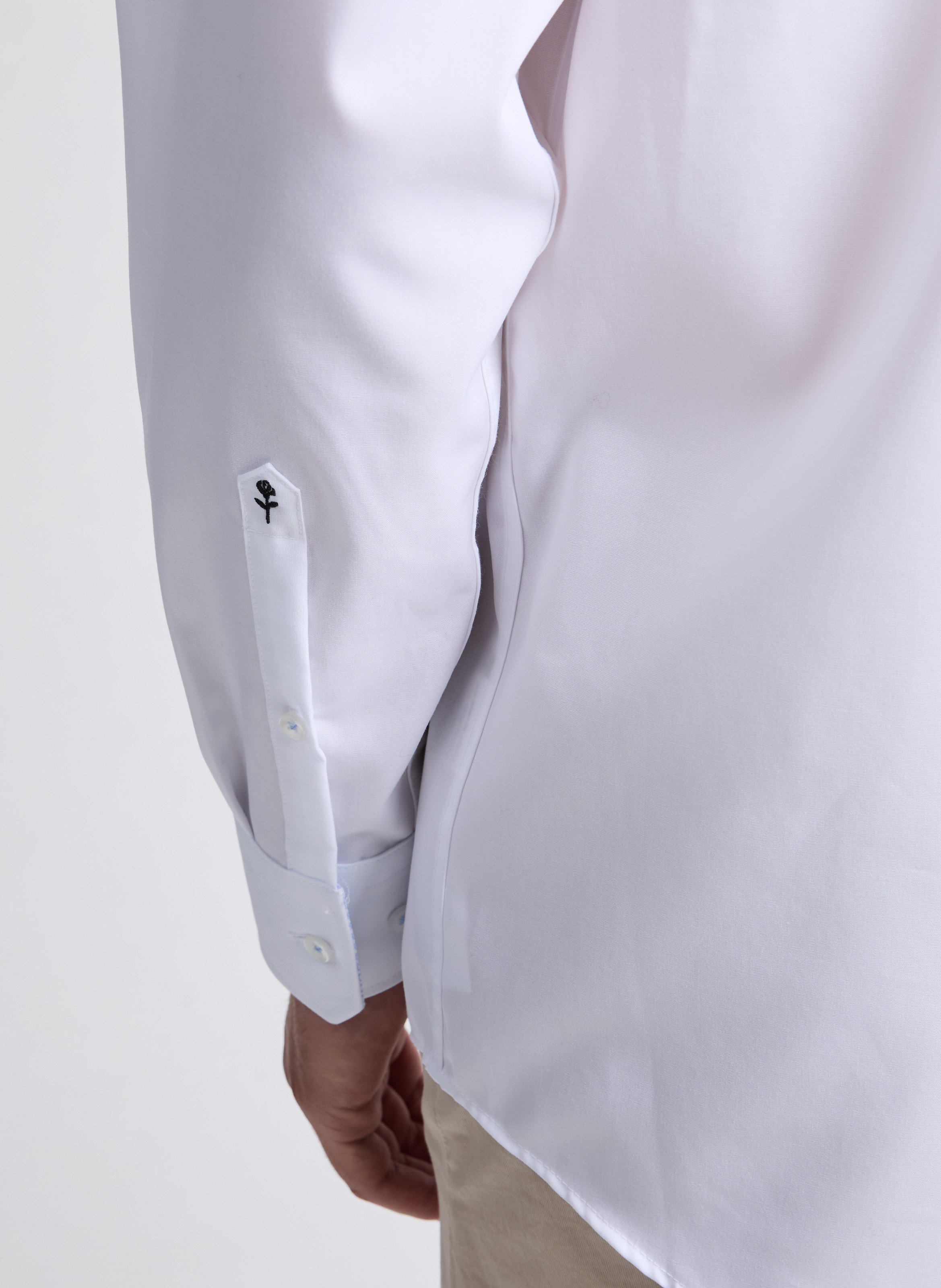 Chemise regular en coton SEIDENSTICKER Blanc
