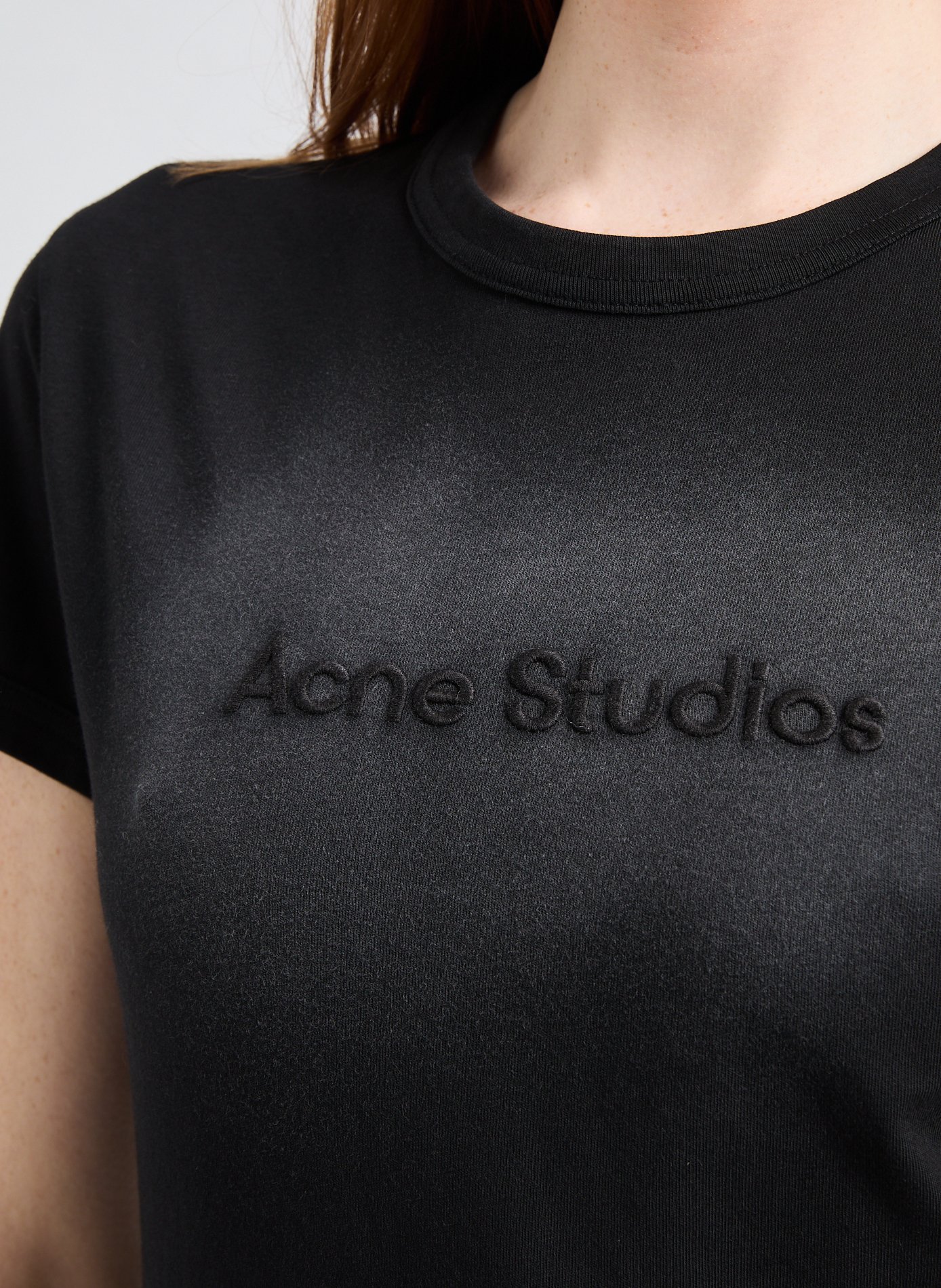 T-shirt brodé en coton ACNE STUDIOS Multicolore