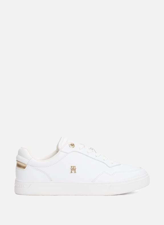 Low-top cow leather sneakers White by TOMMY HILFIGER TOMMY HILFIGER Low-top cow leather sneakers White