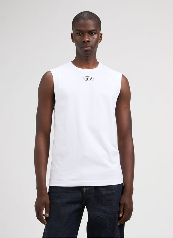 Tee-shirt sans manches T-BISCO-OD Blanc by DIESEL DIESEL Tee-shirt sans manches T-BISCO-OD Blanc