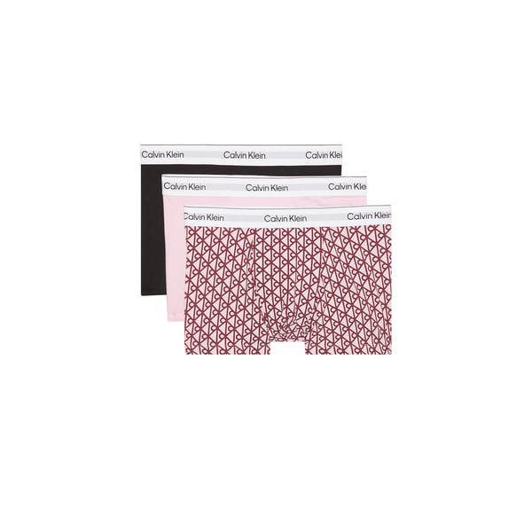Calvin Klein Lot De 3 Boxers In Burgundy