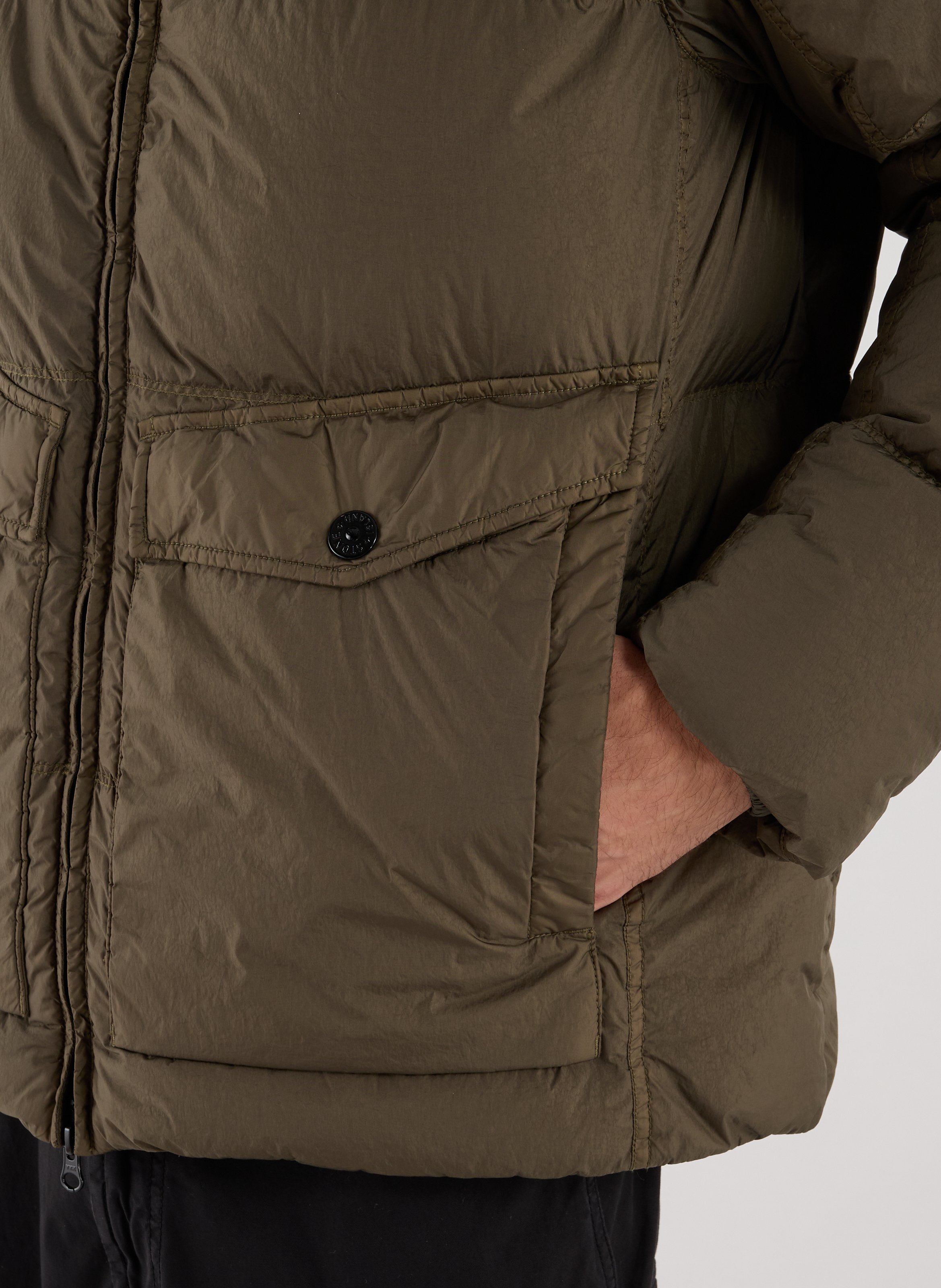 Down jacket  STONE ISLAND Green