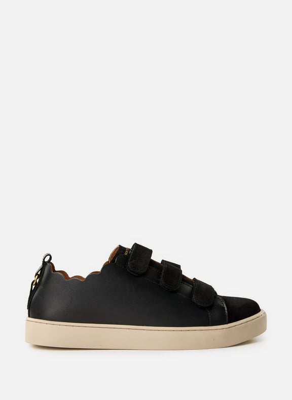 Baskets bi-matière en cuir Noir by MAISON TOUFET MAISON TOUFET Baskets bi-matière en cuir Noir
