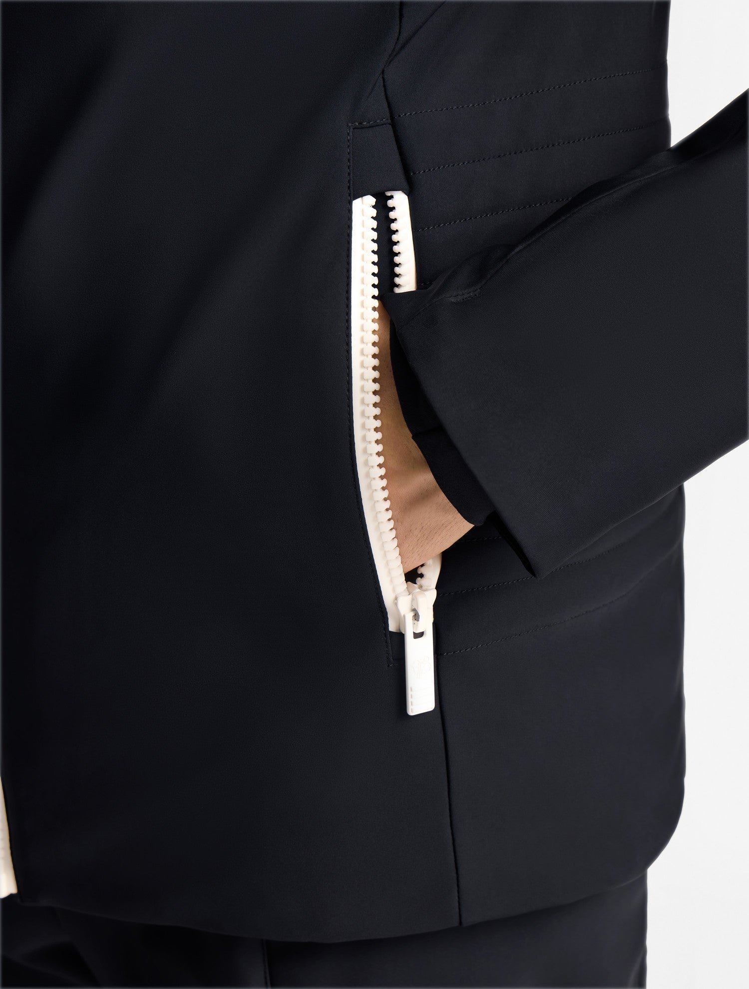 Veste de ski power col montant coupe regular Noir