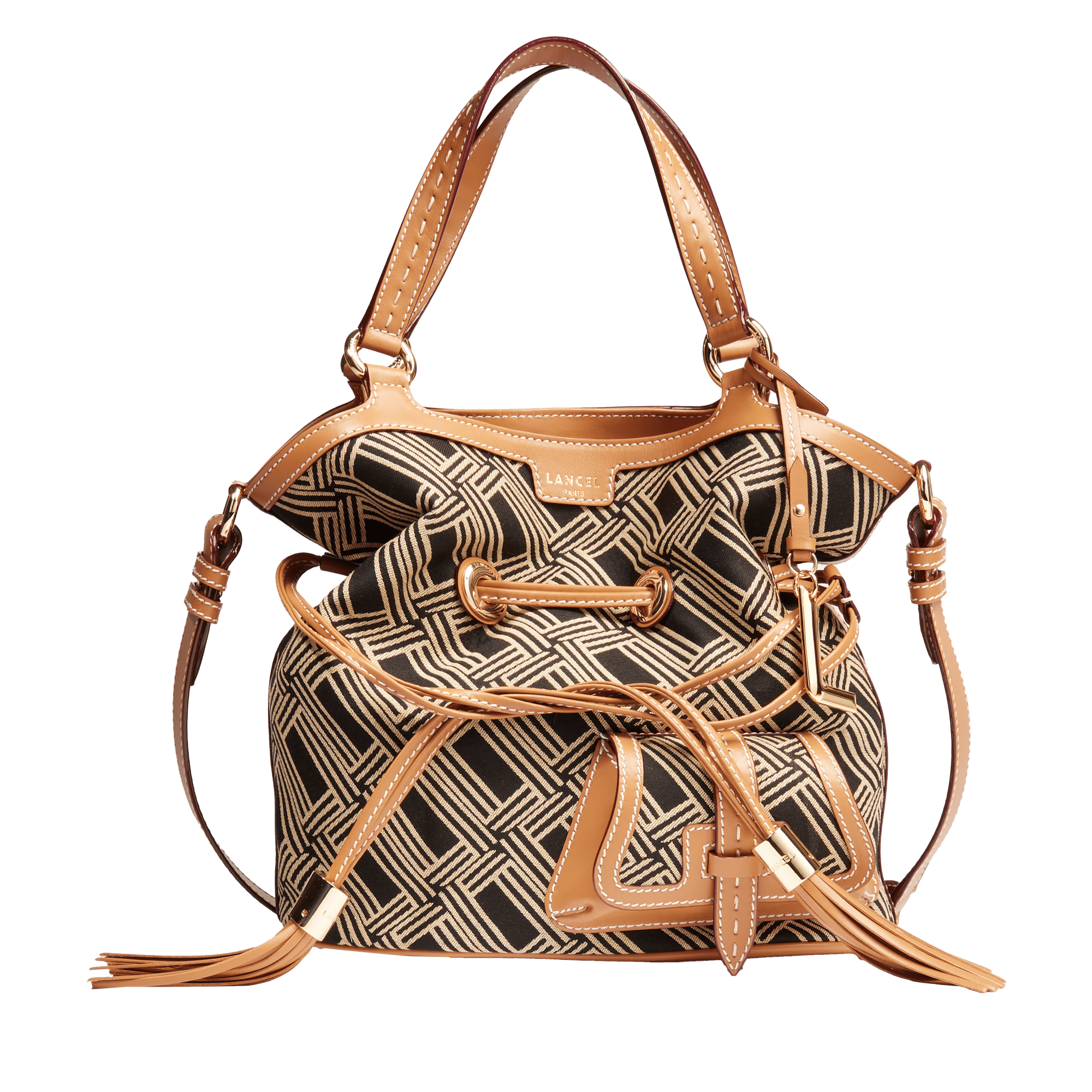 LANCEL Sac seau m premier flirt de lancel en cuir Noir
