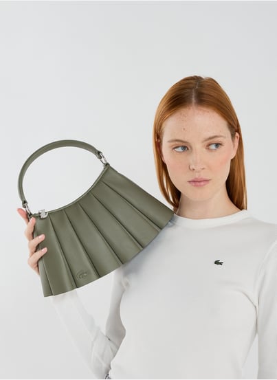 Petit sac Lenglen plissé en cuir LACOSTE Petit sac Lenglen plissé en cuir LACOSTE