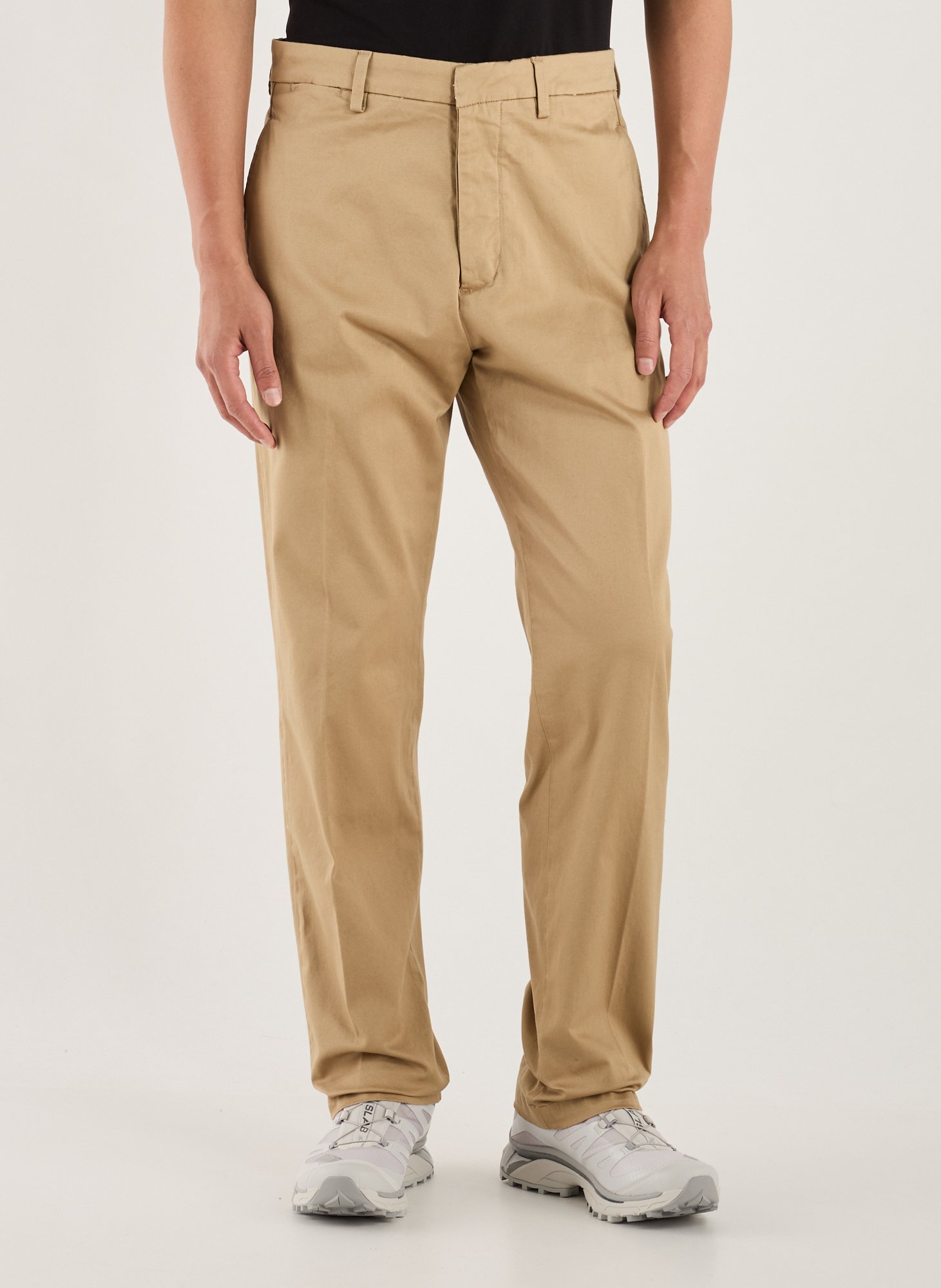 REPLAY Pantalon droit en coton mélangé Beige