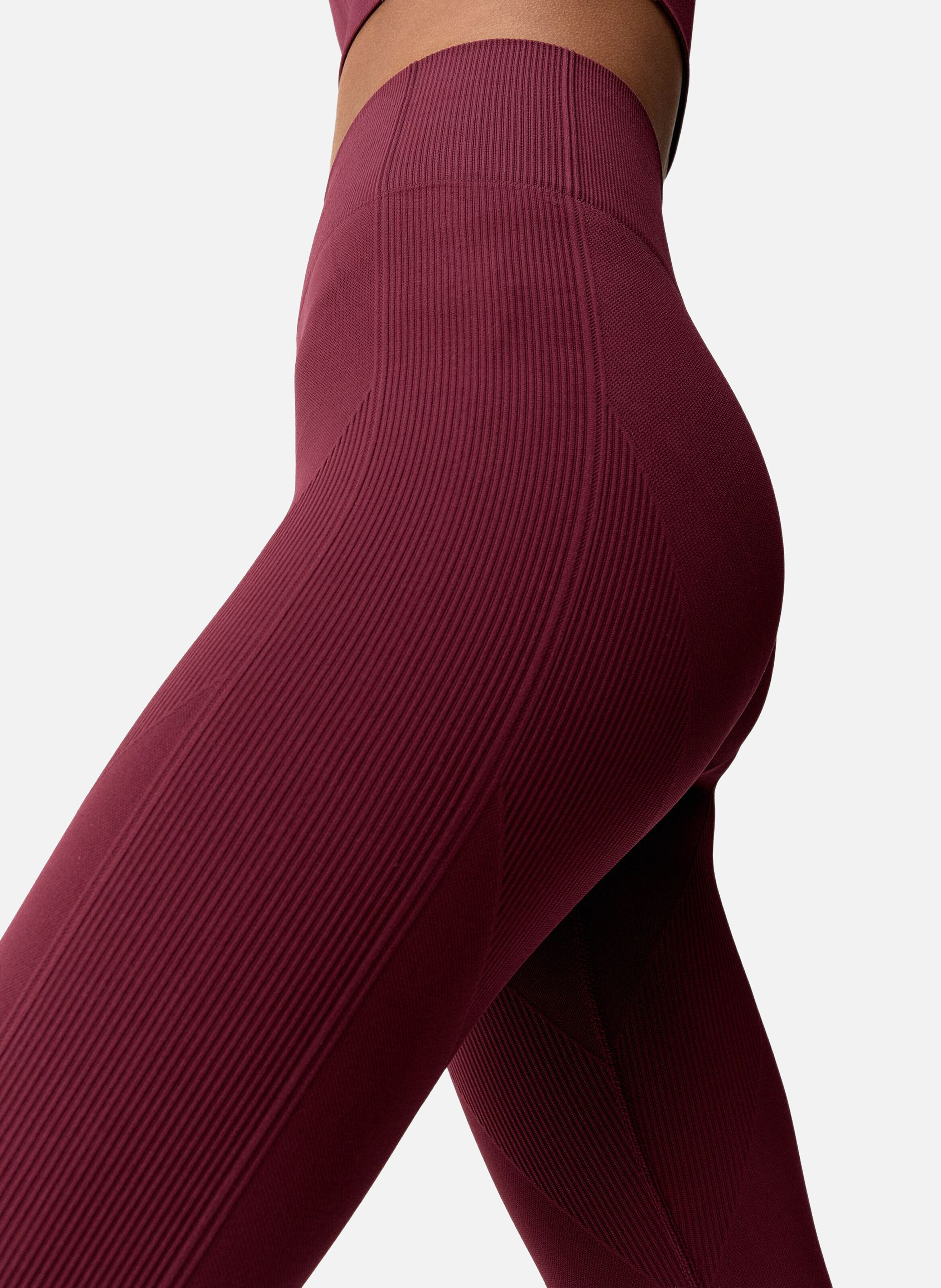 Legging de sport long seamless keren BORN LIVING YOGA Rouge