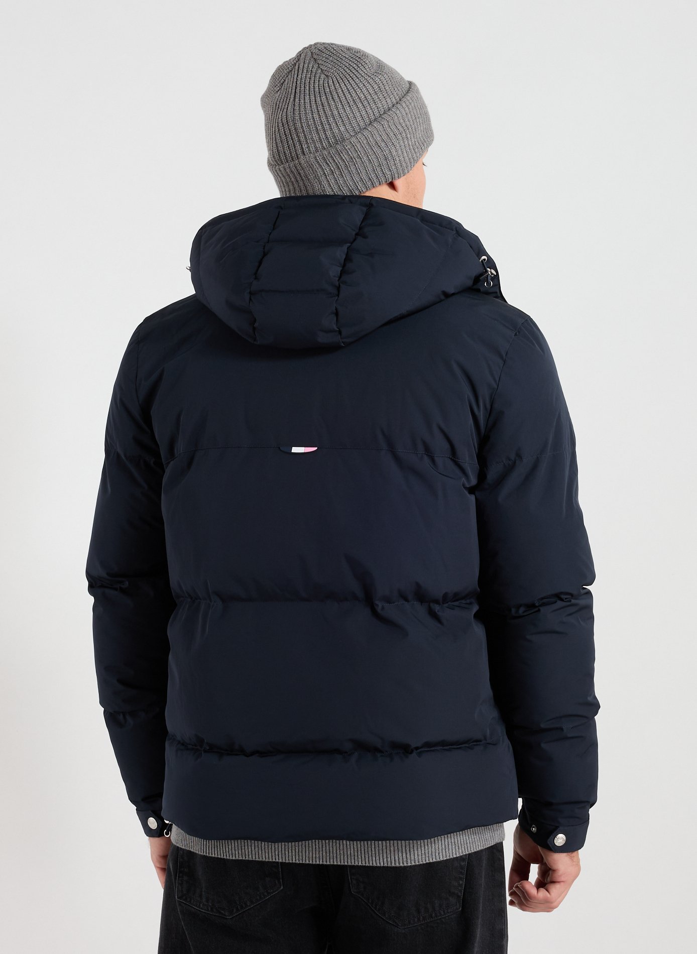 Quilted down jacket with logo EDEN PARK Blue