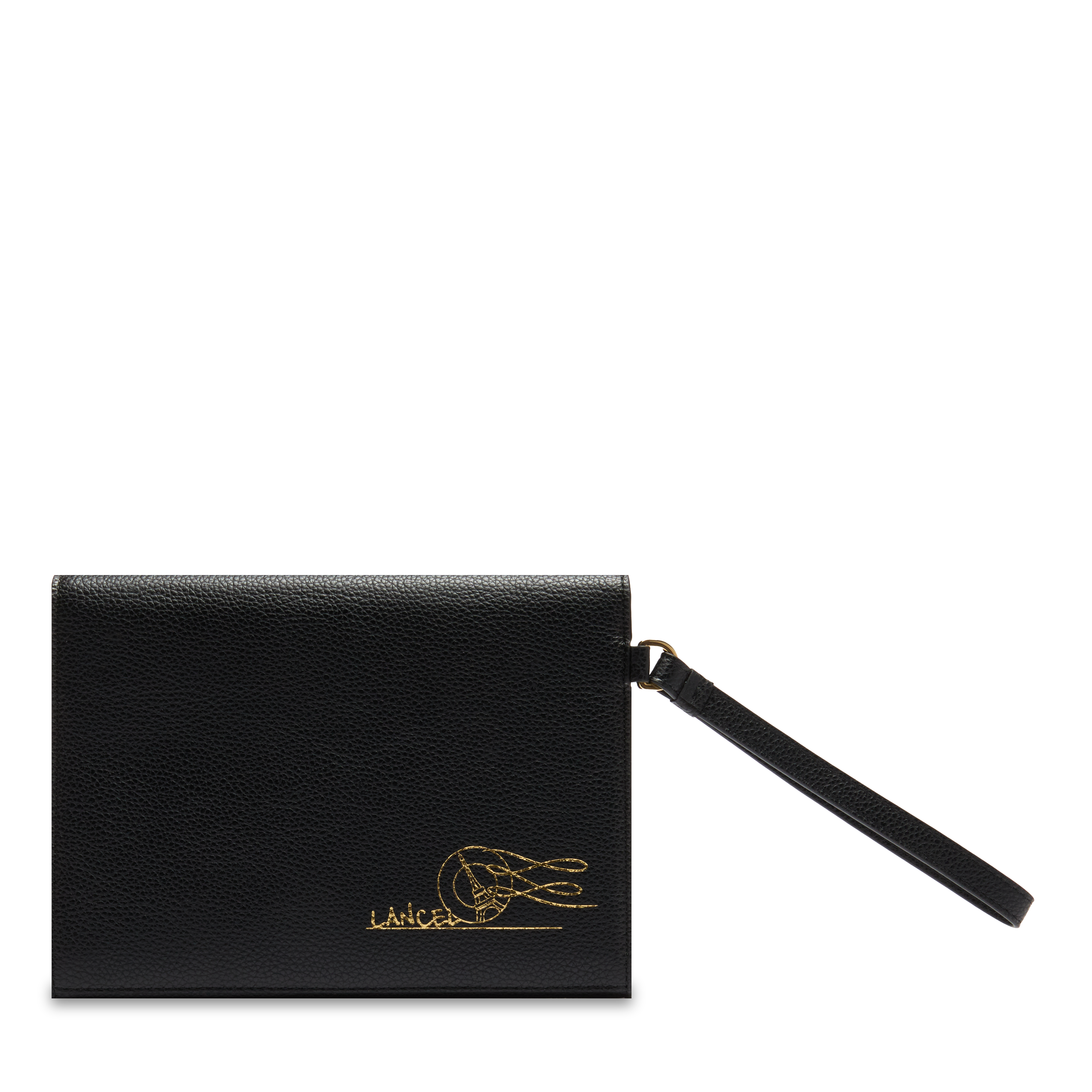 Envelope flap bag enveloppe medium by lancel in leather LANCEL Black