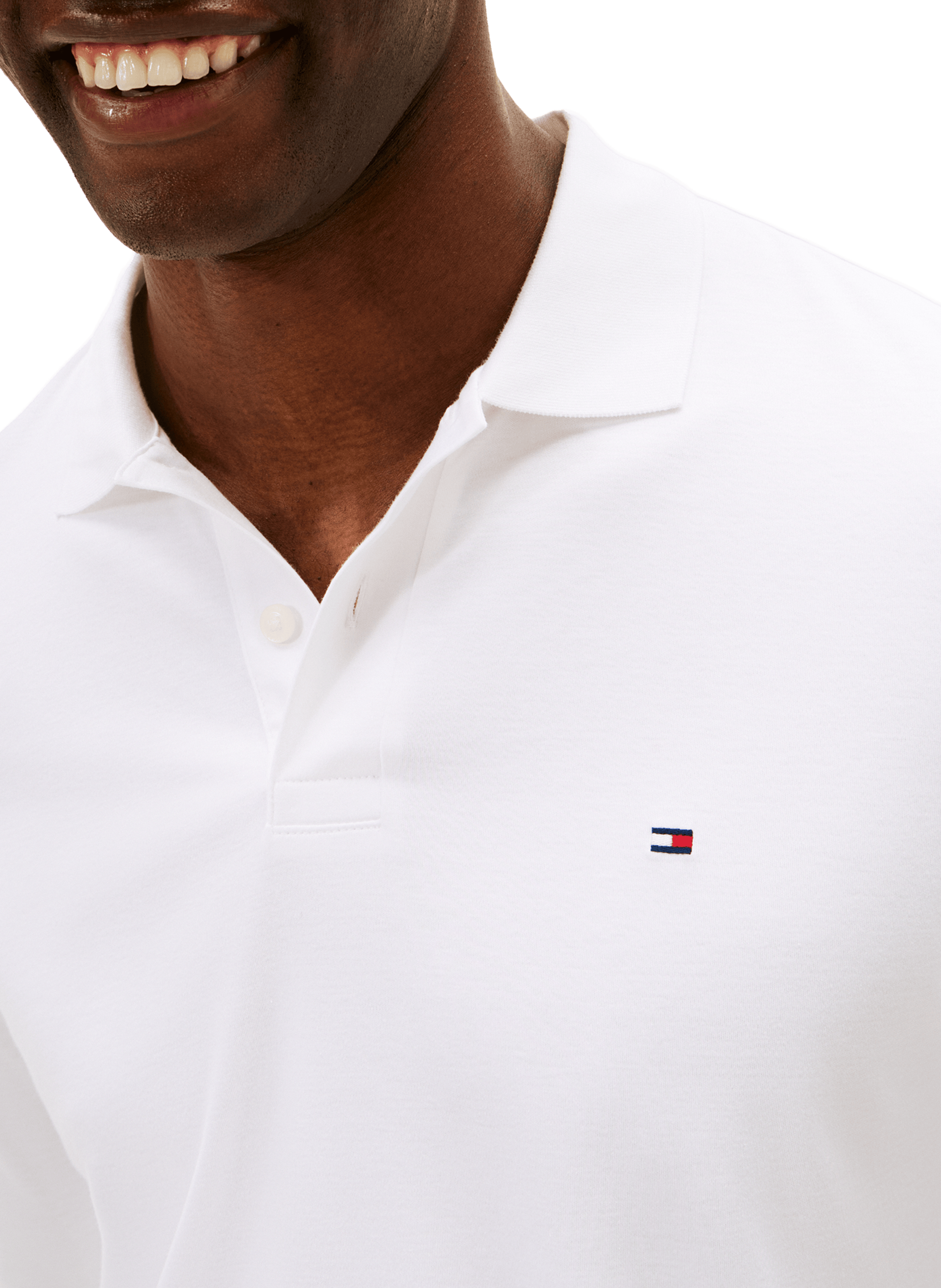 Long sleeve polo shirt TOMMY HILFIGER White