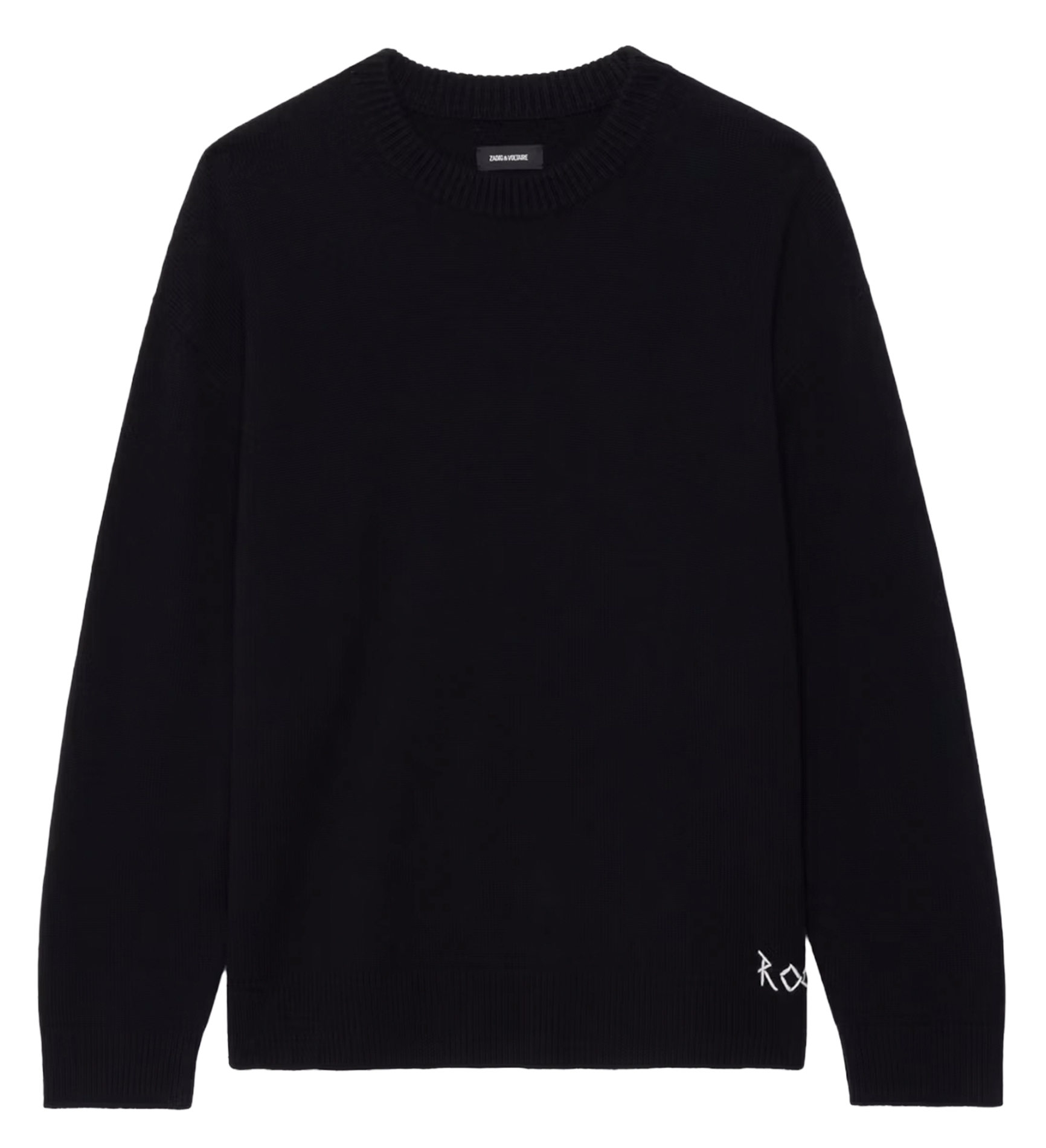Pull col rond en laine mélangée swyna ZADIG&VOLTAIRE Noir