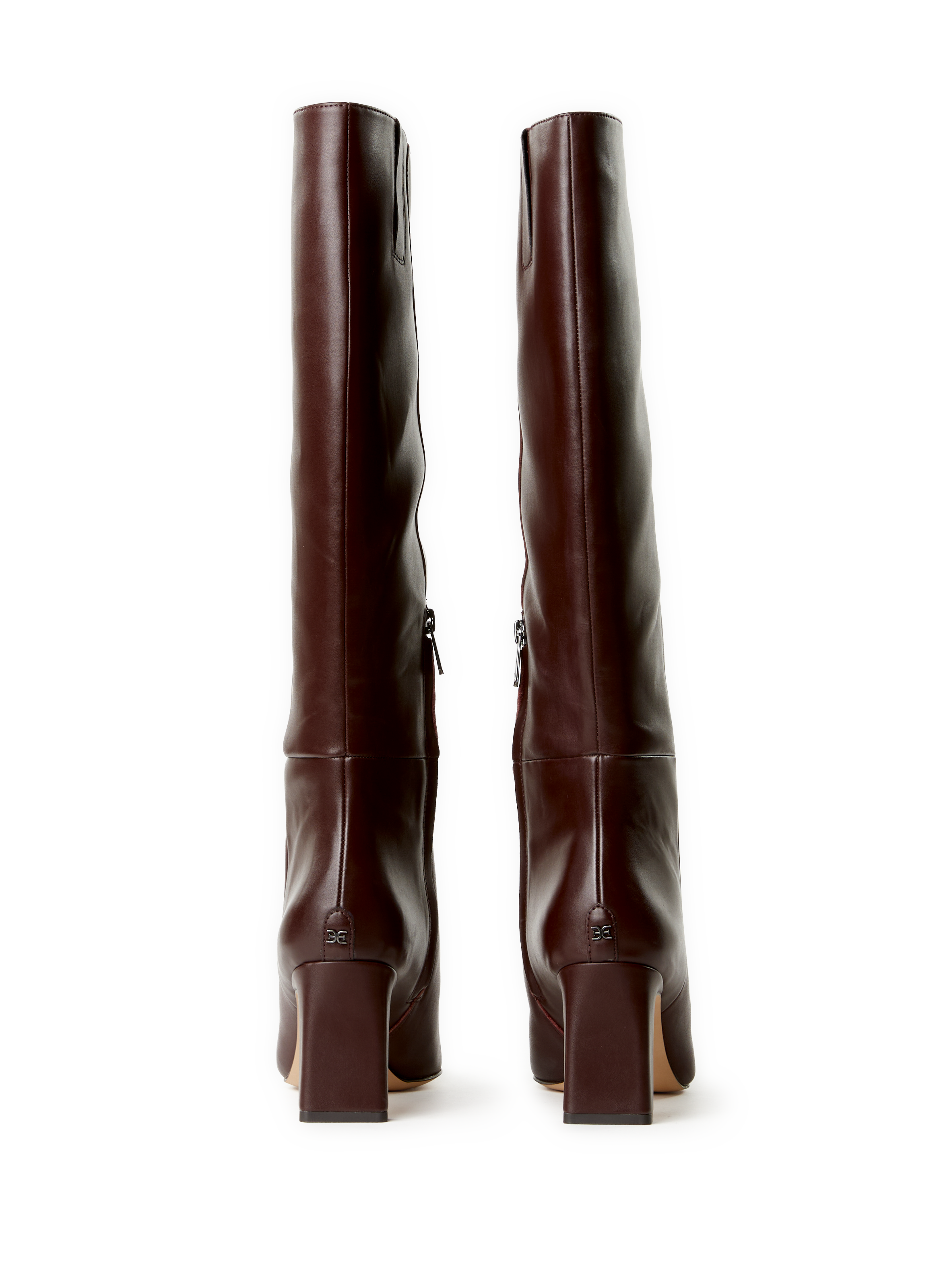 Bottes unies en cuir SAM EDELMAN Marron